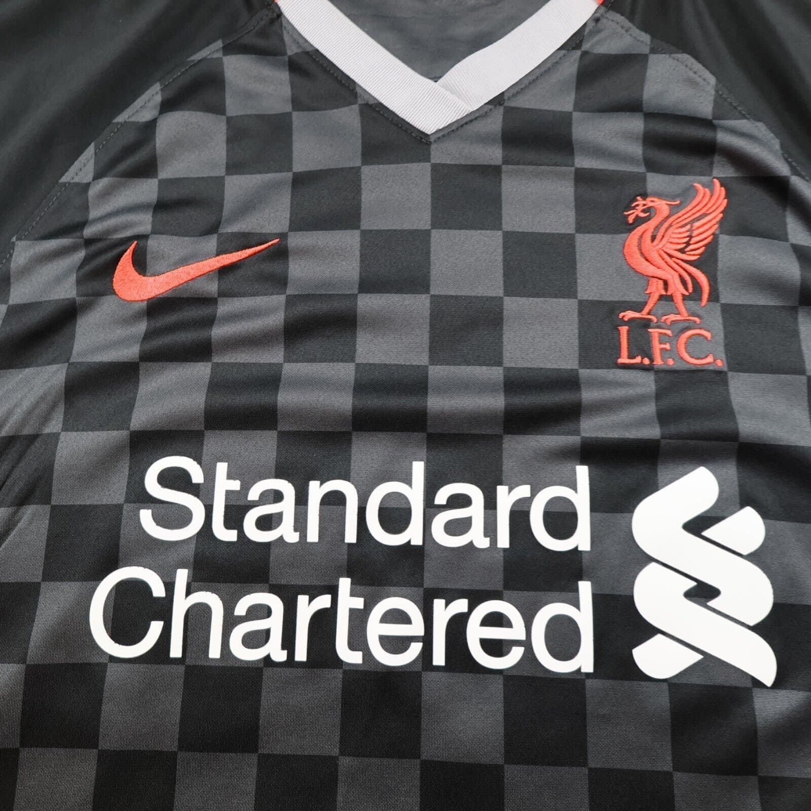Liverpool Shirt Large Black Away Kit 2020 2021 Nike Soccer Jersey Mo Salah 11 photo 3
