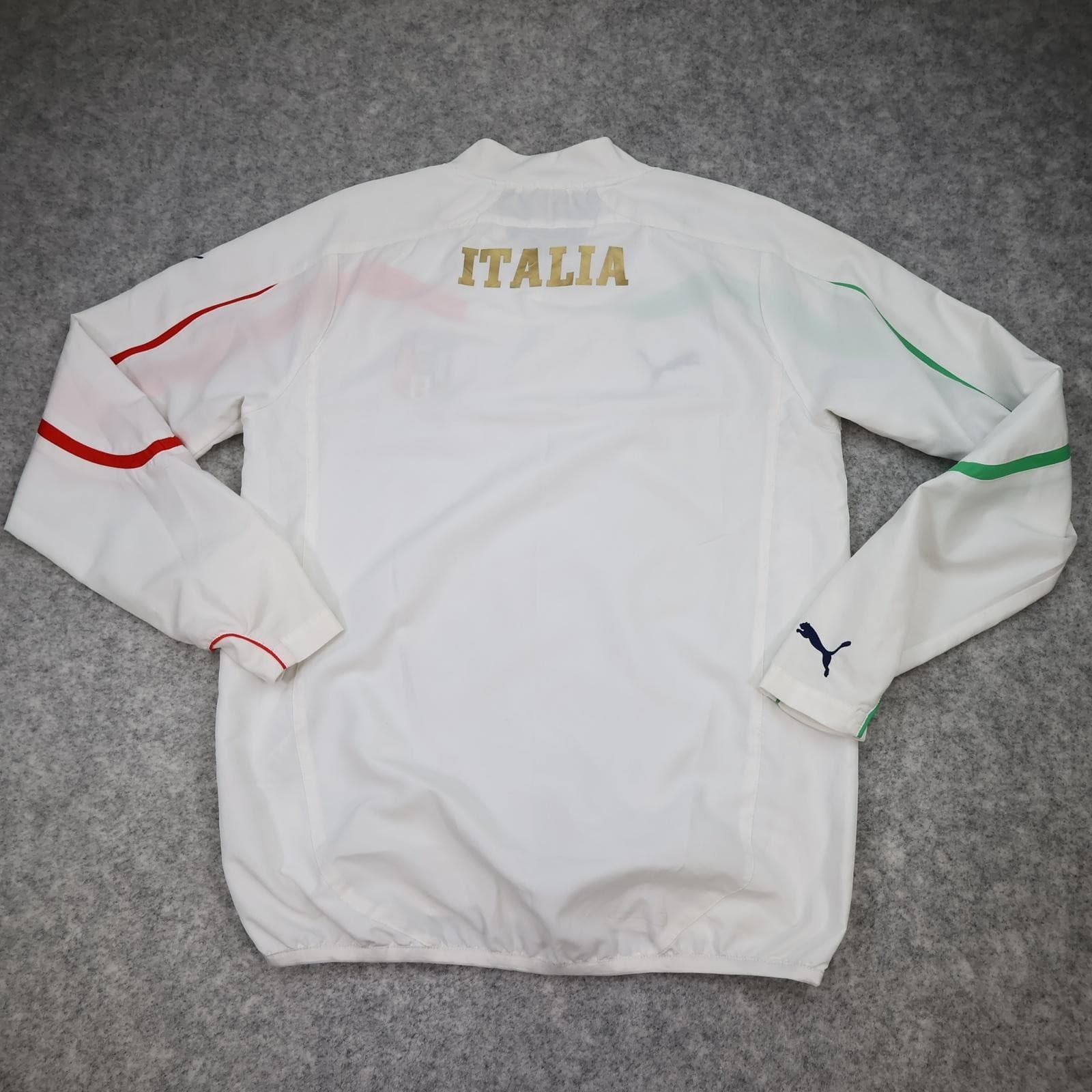 Italy Training Shirt Mens Small White 2010 2012 Football Puma Soccer Pullover photo 2