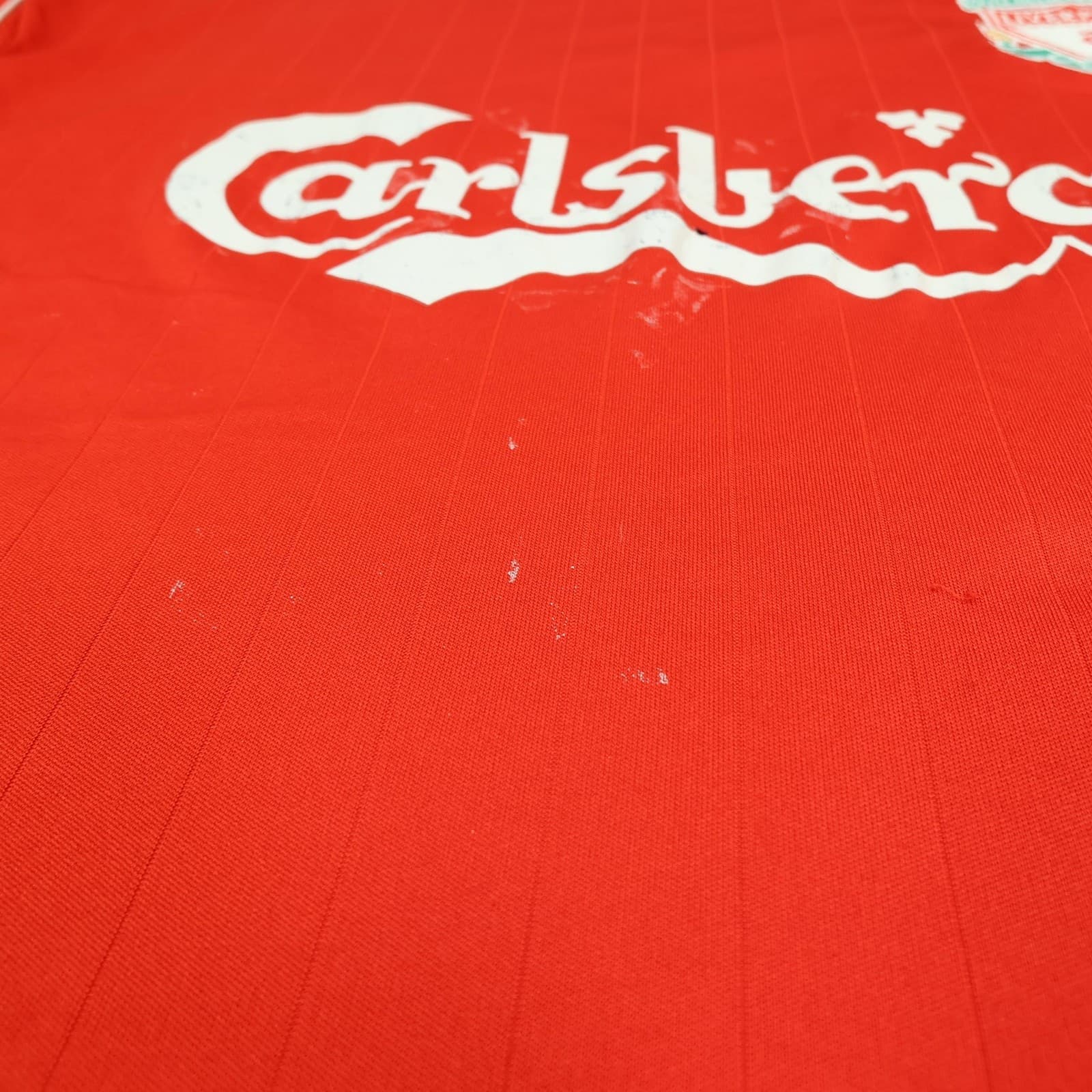 Liverpool Shirt Mens Large Red Home 2006 2008 Adidas Carlsberg Soccer Jersey photo 7