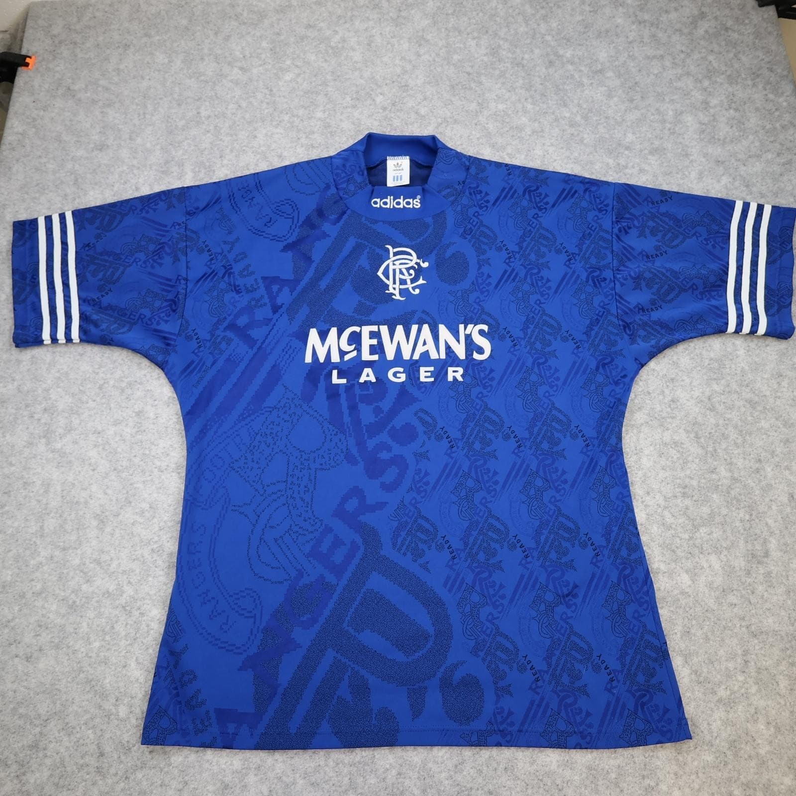 Vintage Rangers Shirt Mens XL Blue Home 1994 1996 Football Adidas McEwan's