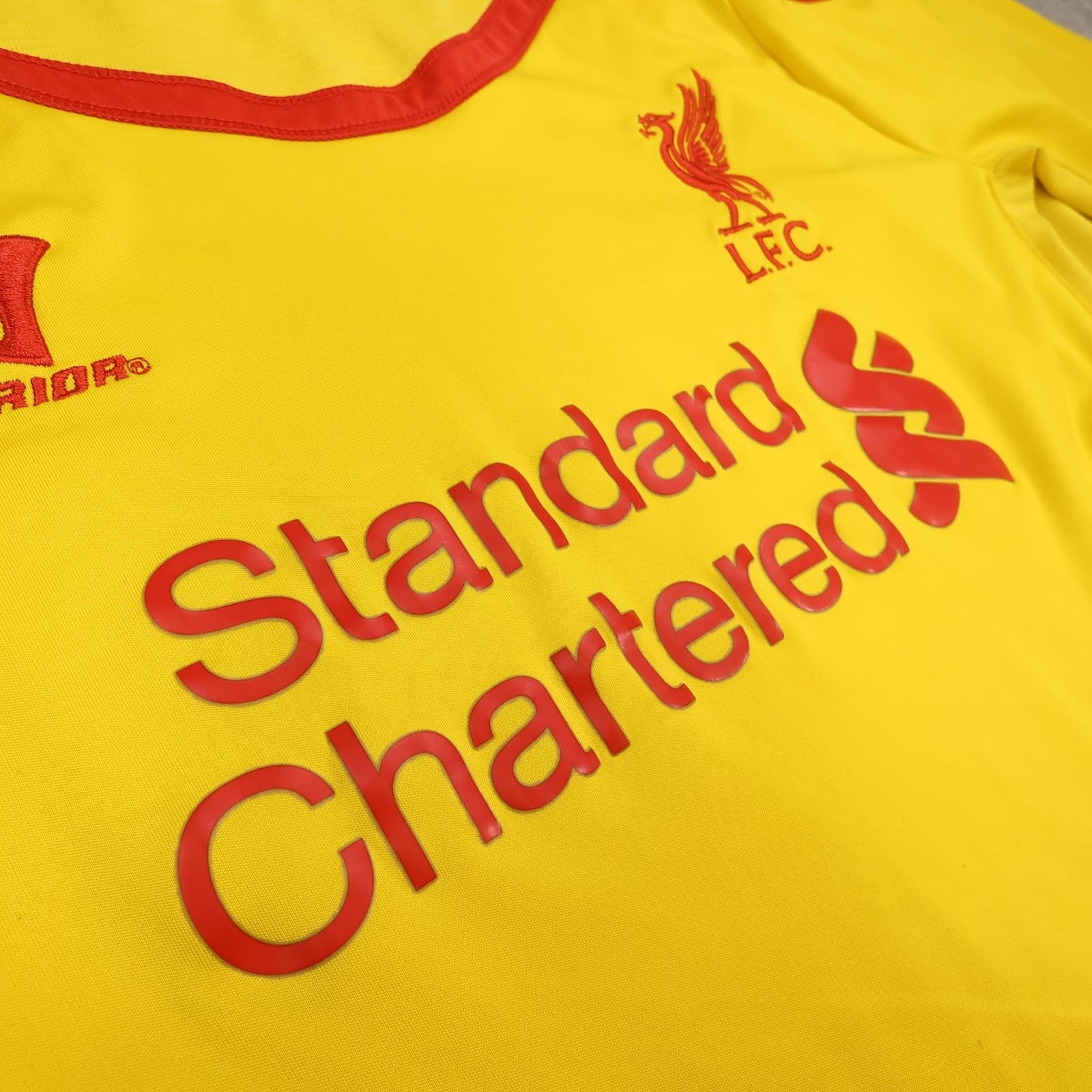 Liverpool Away Shirt Mens 2XL Yellow Away 2014 2015 Warrior Soccer Jersey photo 6
