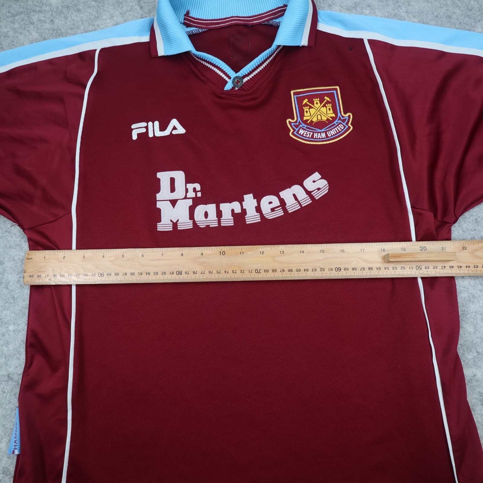Vintage West Ham Shirt Medium Burgundy 1999 2001 Fila Home Shirt Vintage Jersey photo 14