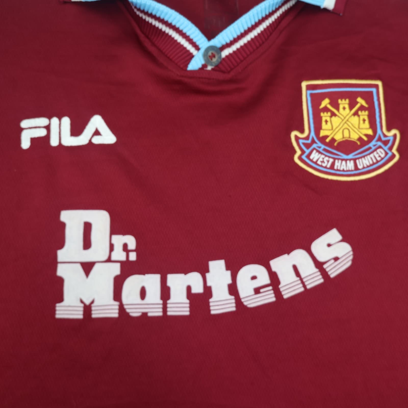 Vintage West Ham Shirt Medium Burgundy 1999 2001 Fila Home Shirt Vintage Jersey photo 4