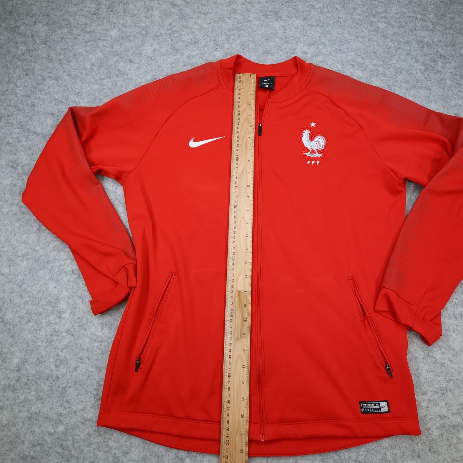 France Football Jacket Large Red Training Tracksuit Kit 2018 2019 Jersey Zipped photo 11