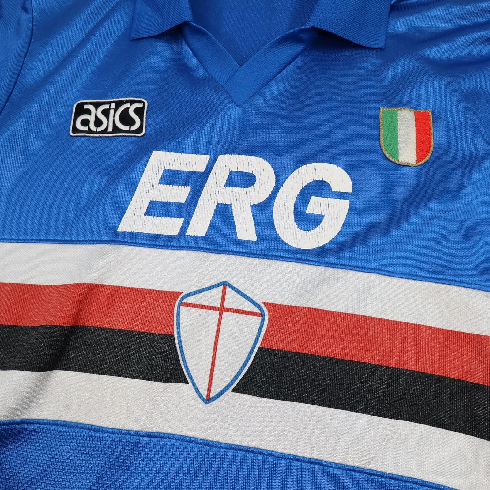 Vintage Sampdoria Shirt Mens Small Blue Home 1992 1994 Asics 10 Soccer Jersey photo 3