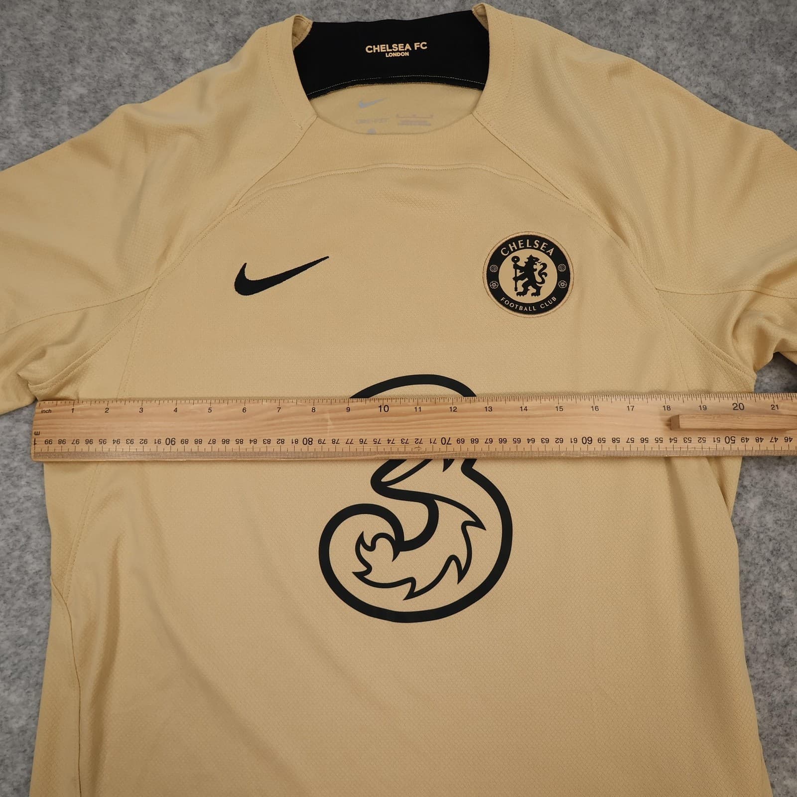 Chelsea Shirt Mens Medium Beige Third Kit 2022 2023 Football Nike Pulisic 10 photo 14