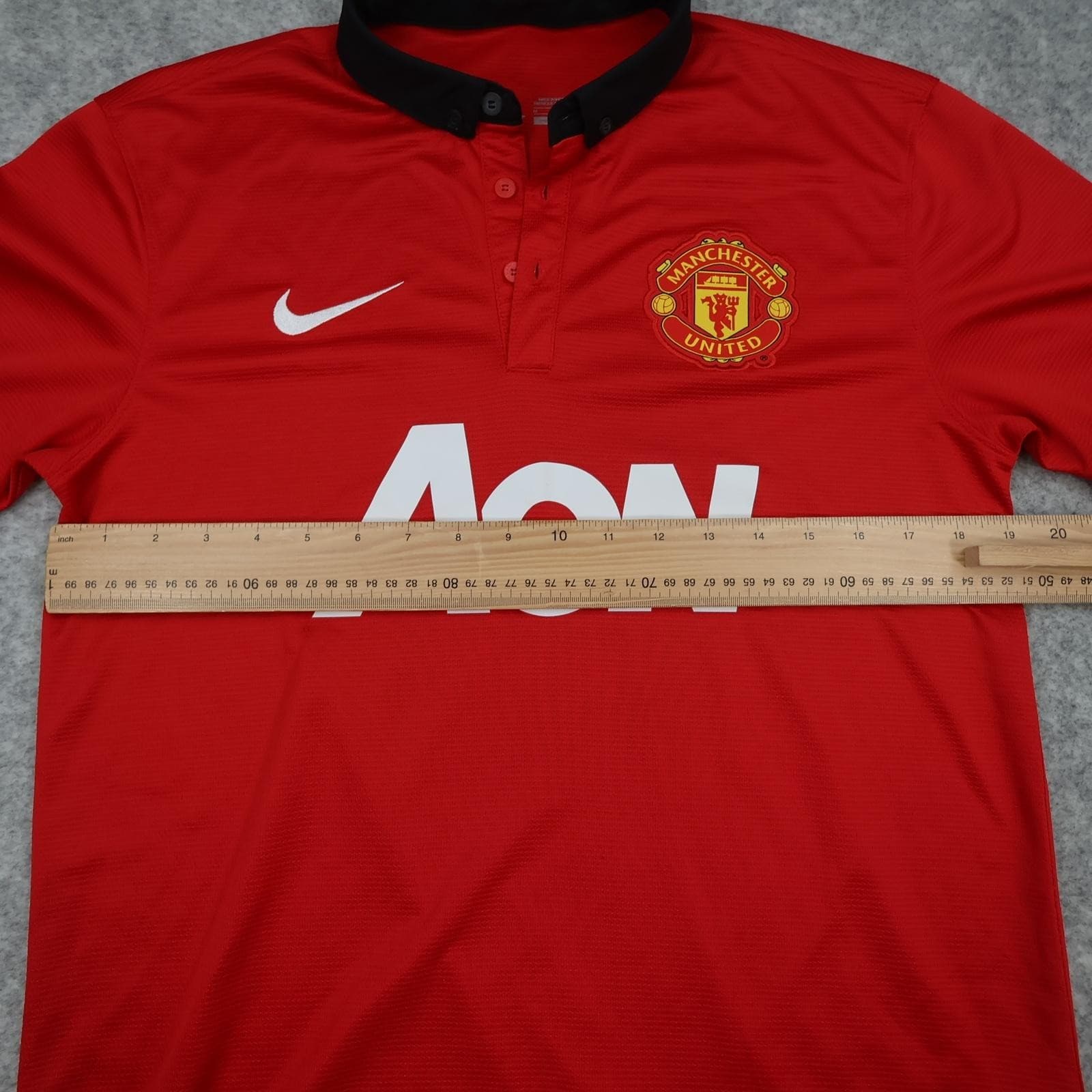 Manchester United Shirt Mens Medium Red Home 2013 2014 Football Nike Rooney 10 photo 14