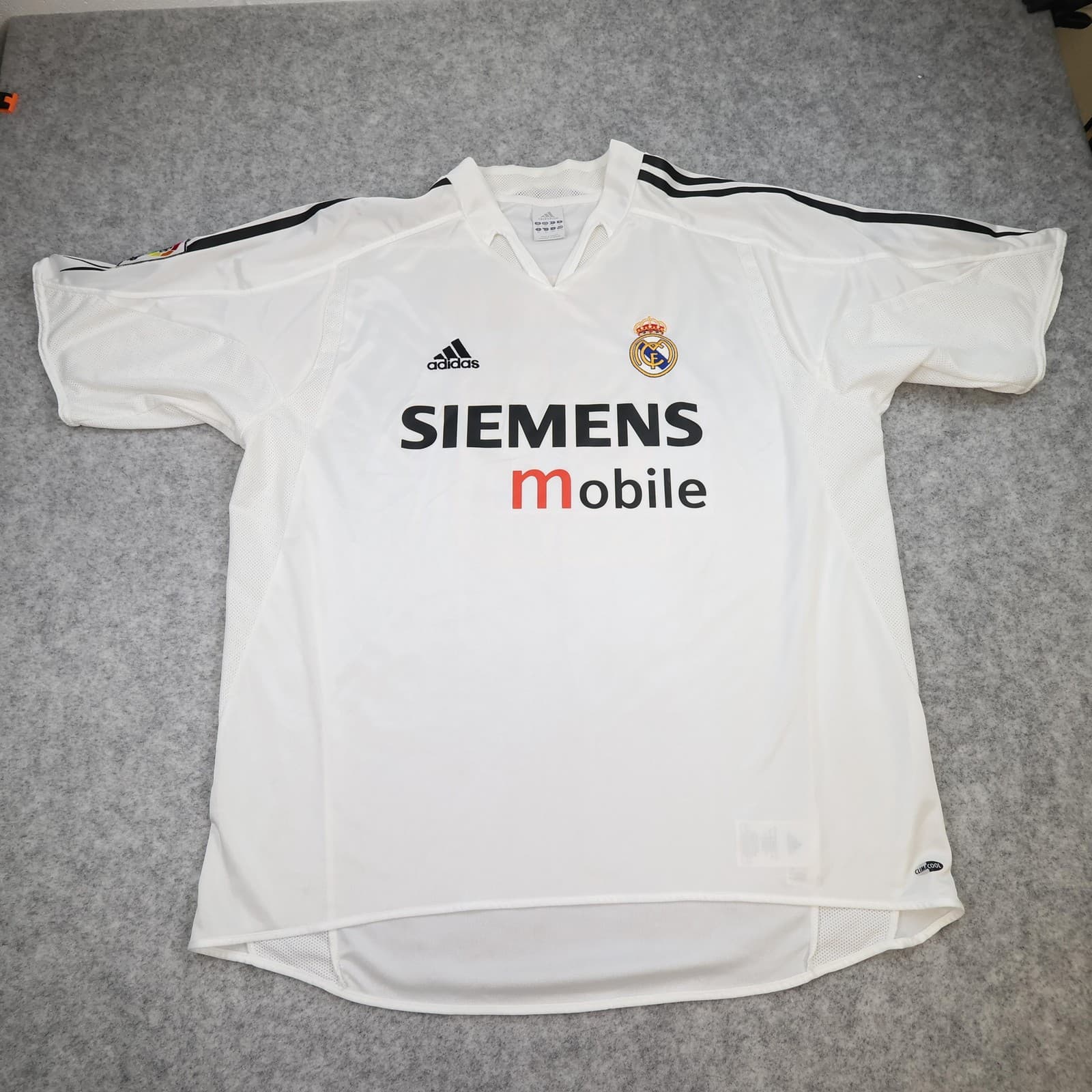 Vintage Real Madrid Shirt Mens XL White 2004 2005 Adidas Siemens Beckham 23 photo 2