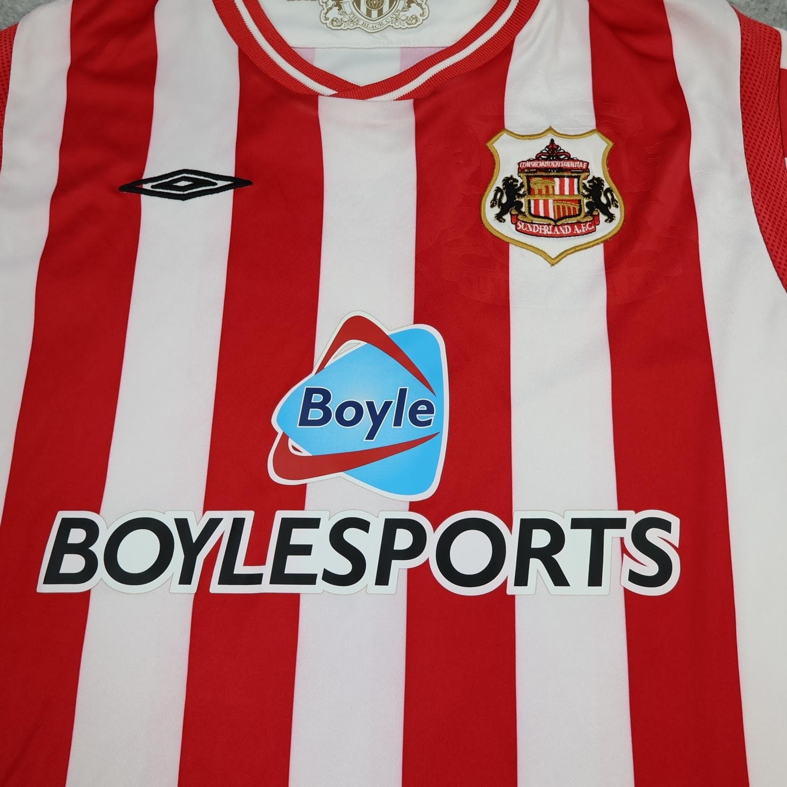 Sunderland Shirt Mens XS Red Home 2009 2010 Umbro Boylesports Soccer Jersey photo 3