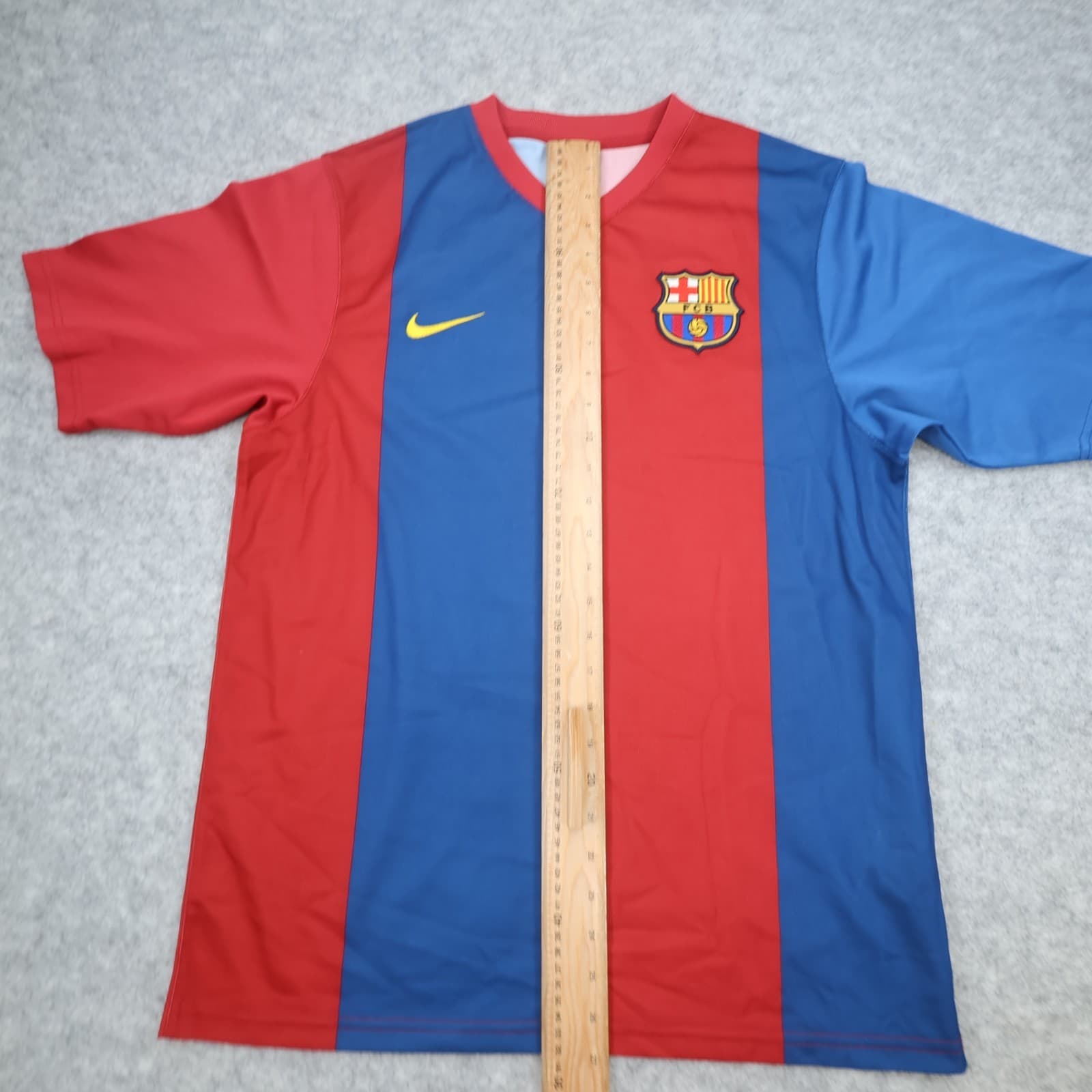 Vintage Barcelona Shirt Medium Red Home Kit 2008 2009 Nike Jersey Football photo 10