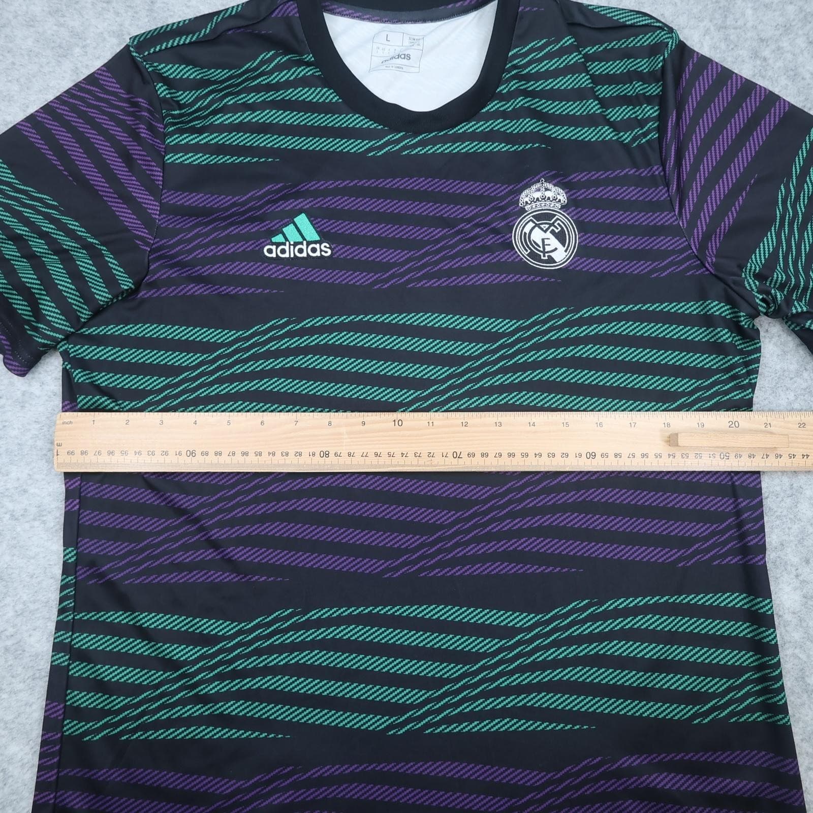 Real Madrid Training Shirt Mens Large Black 2022 2023 Football Adidas AEROREADY photo 8