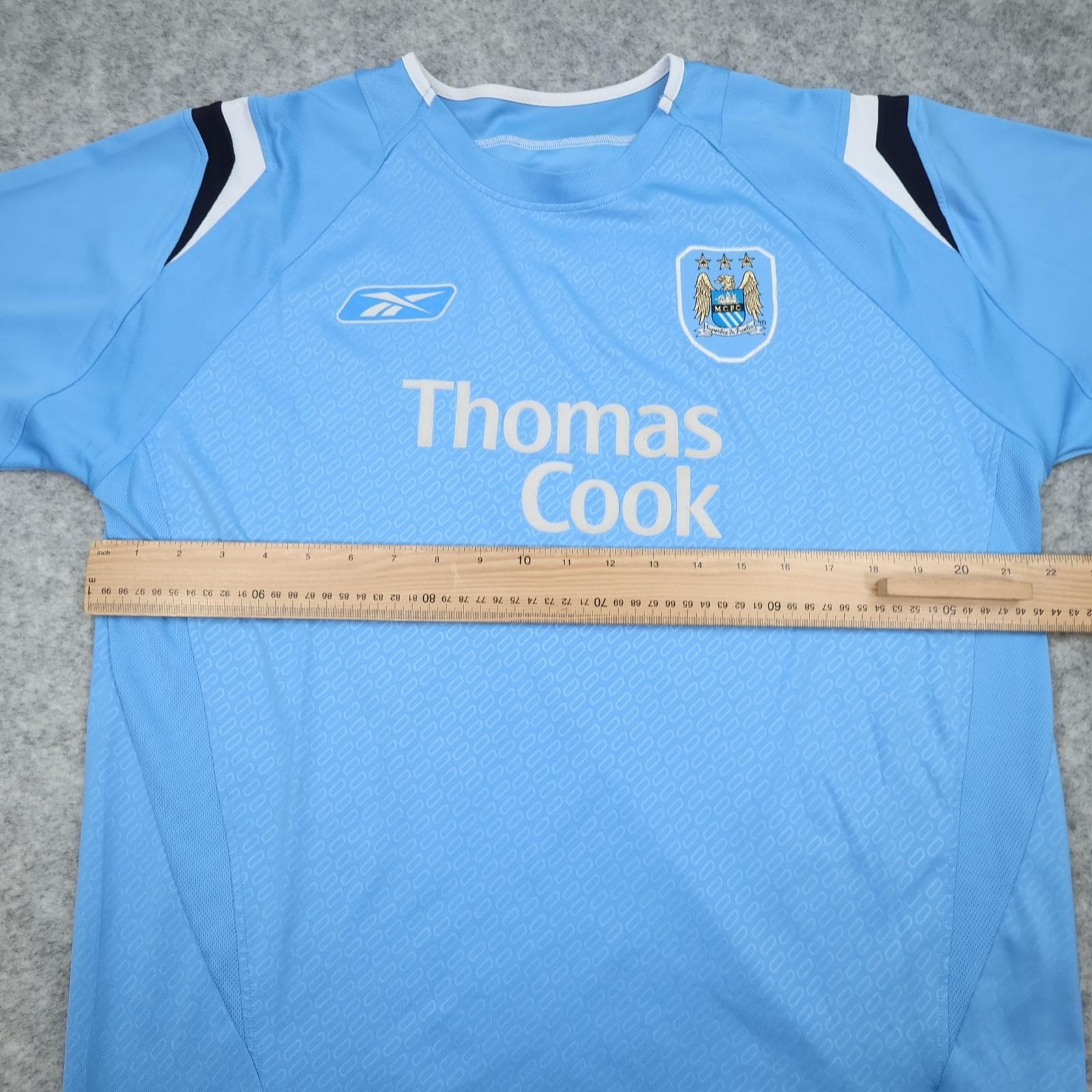 Vintage Manchester City Shirt Mens Medium Blue Home Football Reebok 2005 2007 photo 9