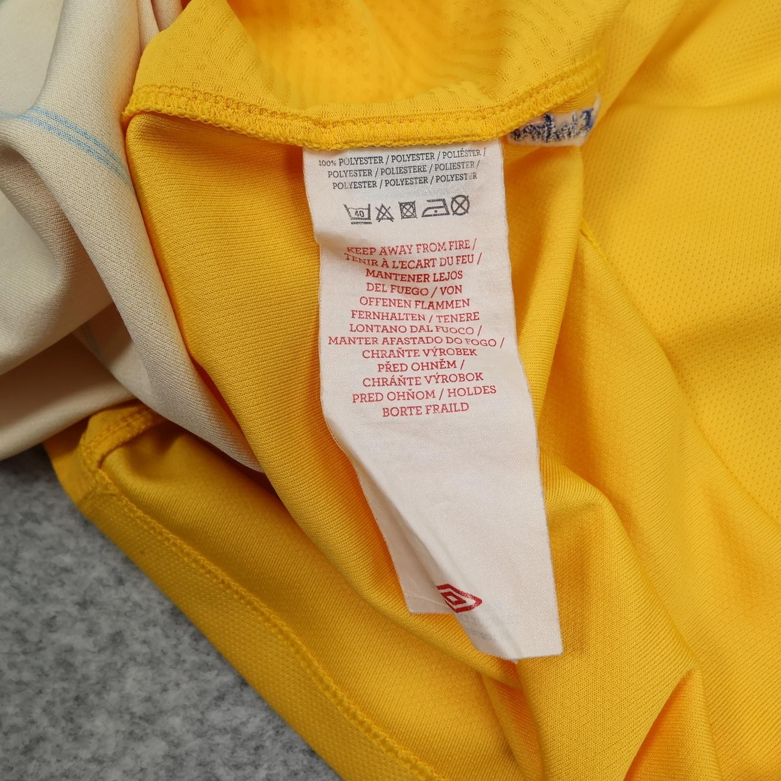 Sweden Home Shirt Mens Medium Yellow 2012 2013 Umbro Soccer Jersey Top SVFF photo 12