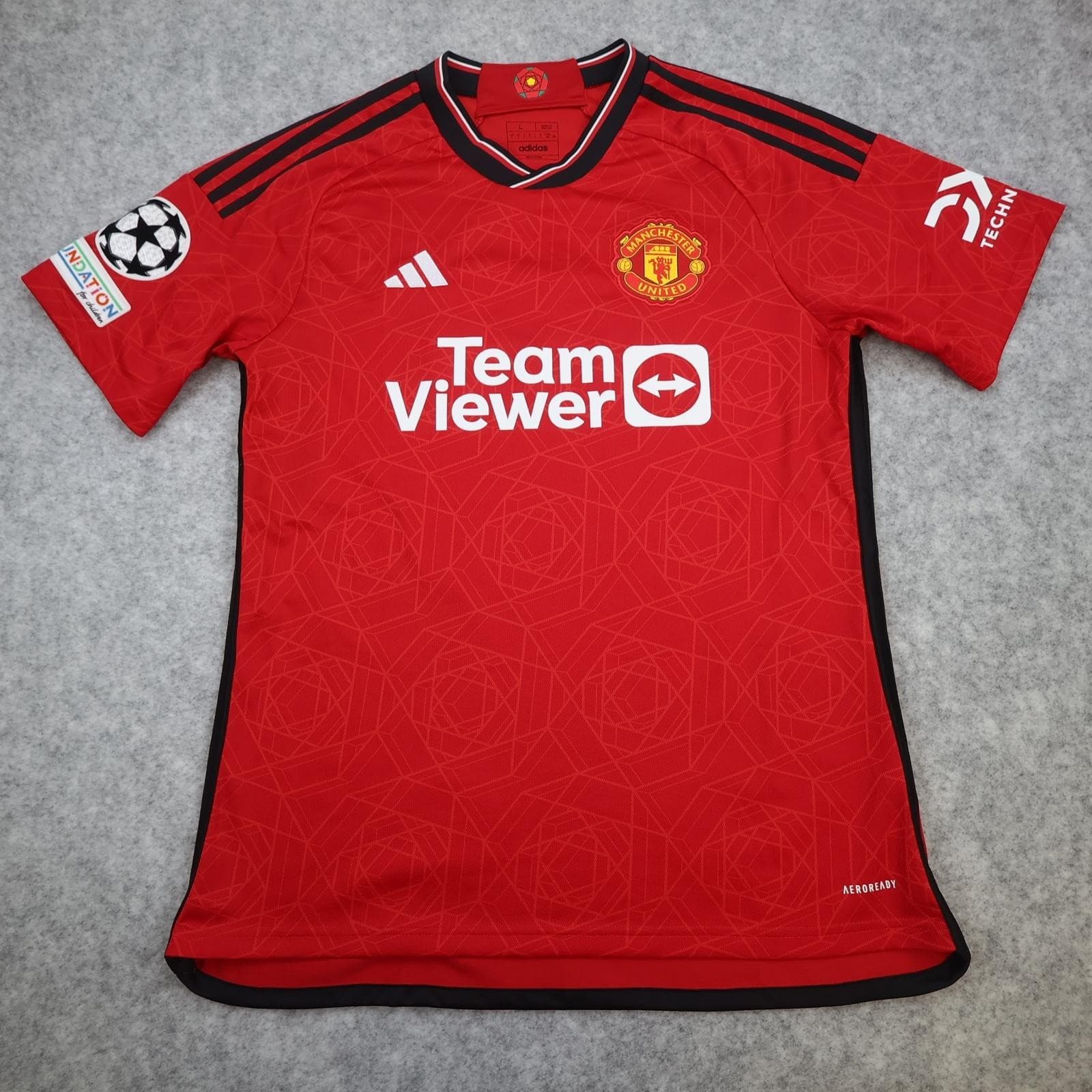 Manchester United Shirt Mens Large Red Home 2023 2024 Football Adidas Mount 7 photo 2
