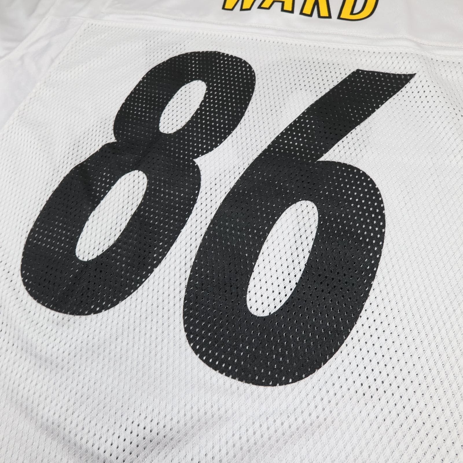 Pittsburgh Steelers Football Jersey Mens Medium White NFL Reebok Ward 86 photo 9
