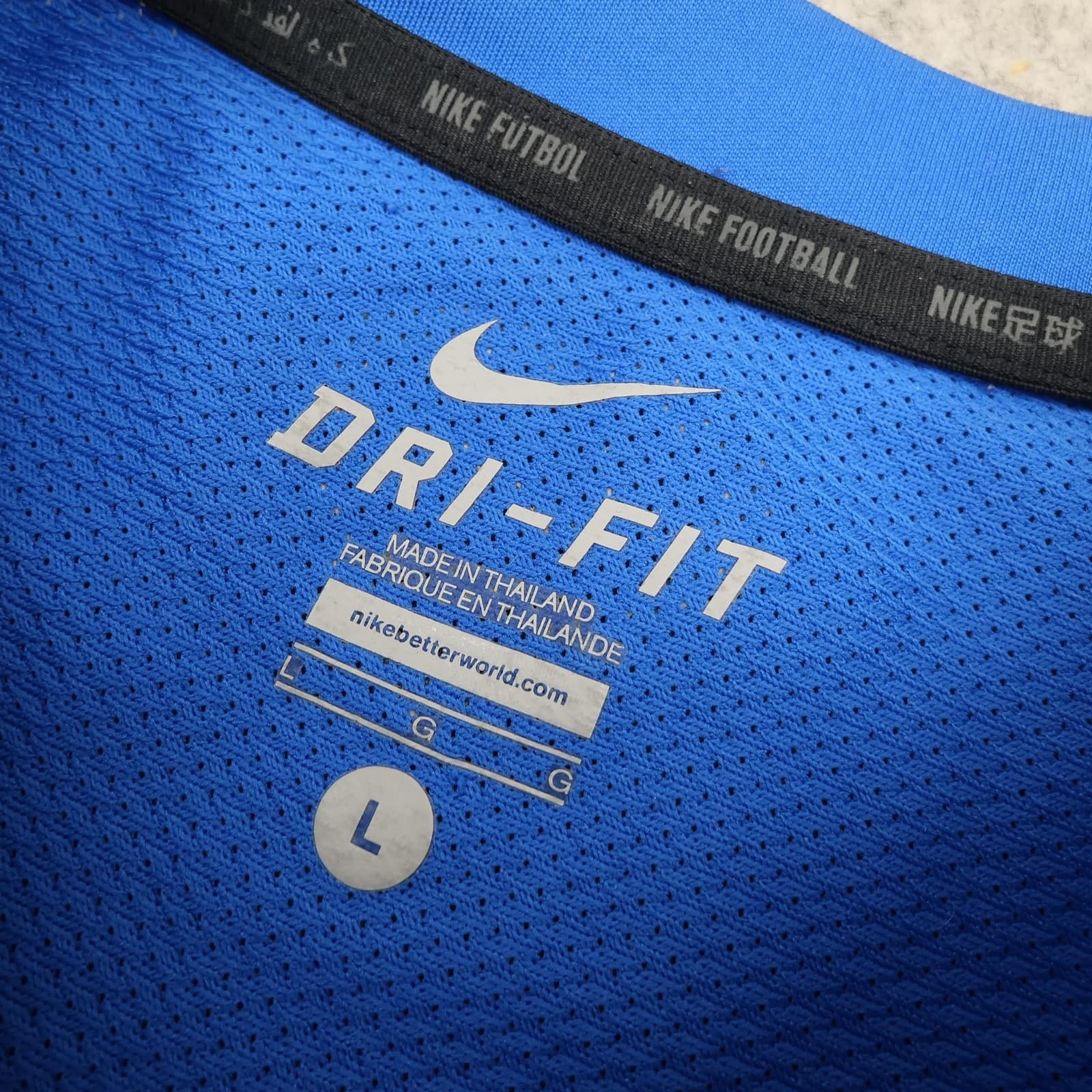 Arsenal Training Shirt Mens Large Blue Football Nike Dri-FIT 2013 2014 Jersey photo 7