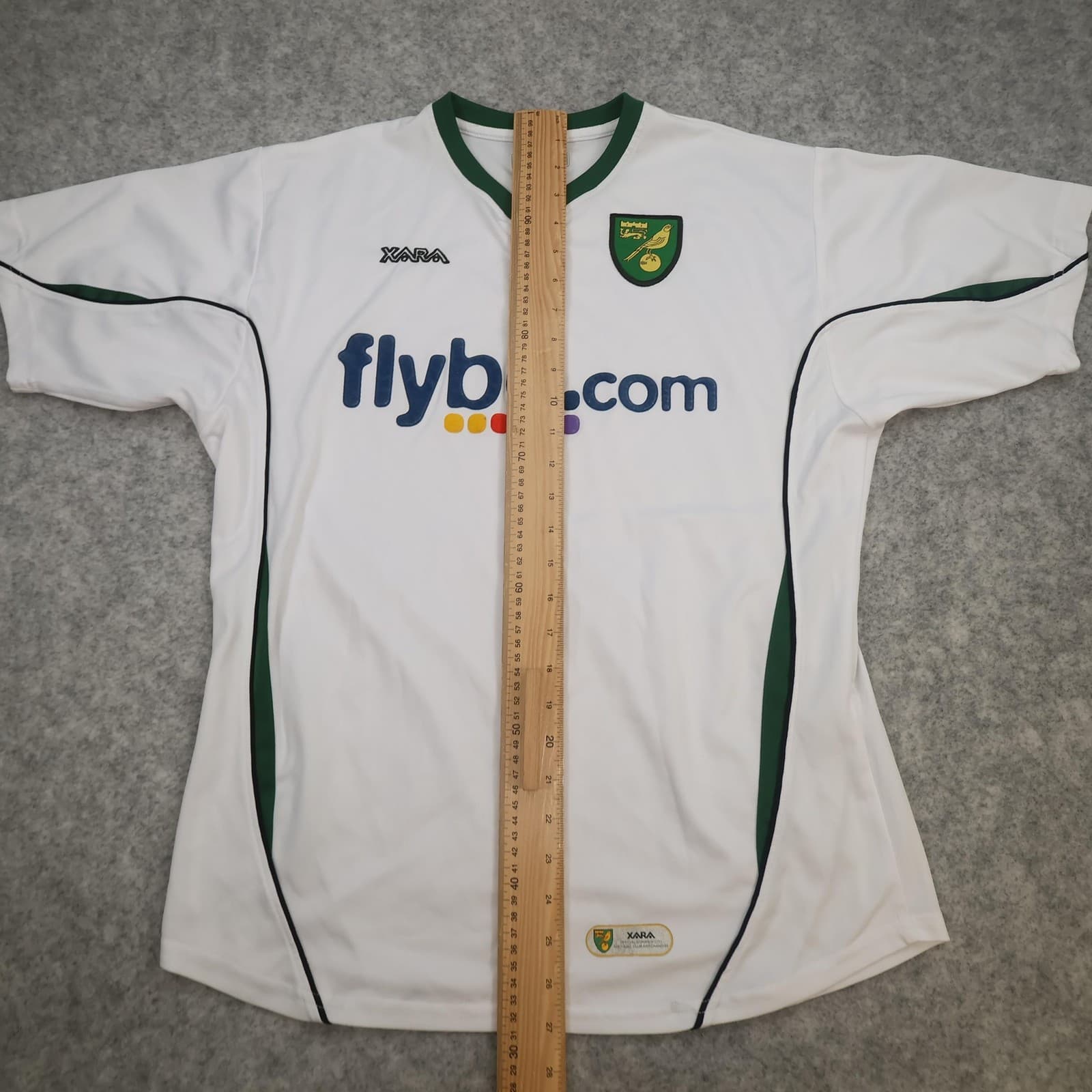Norwich City Shirt Mens Large White Away 2006 2007 Xara Flybe Soccer Jersey photo 13