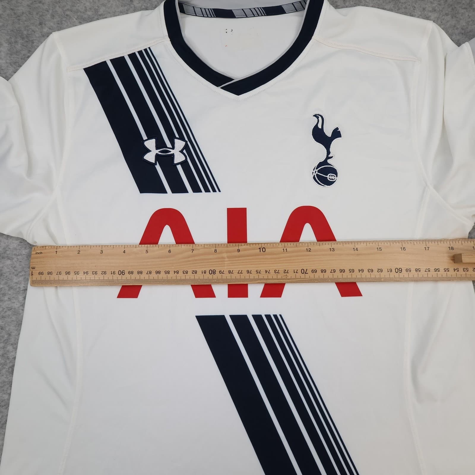 Tottenham Hotspur Shirt Mens Large White Home 2015 2016 Under Armour AIA Jersey photo 13