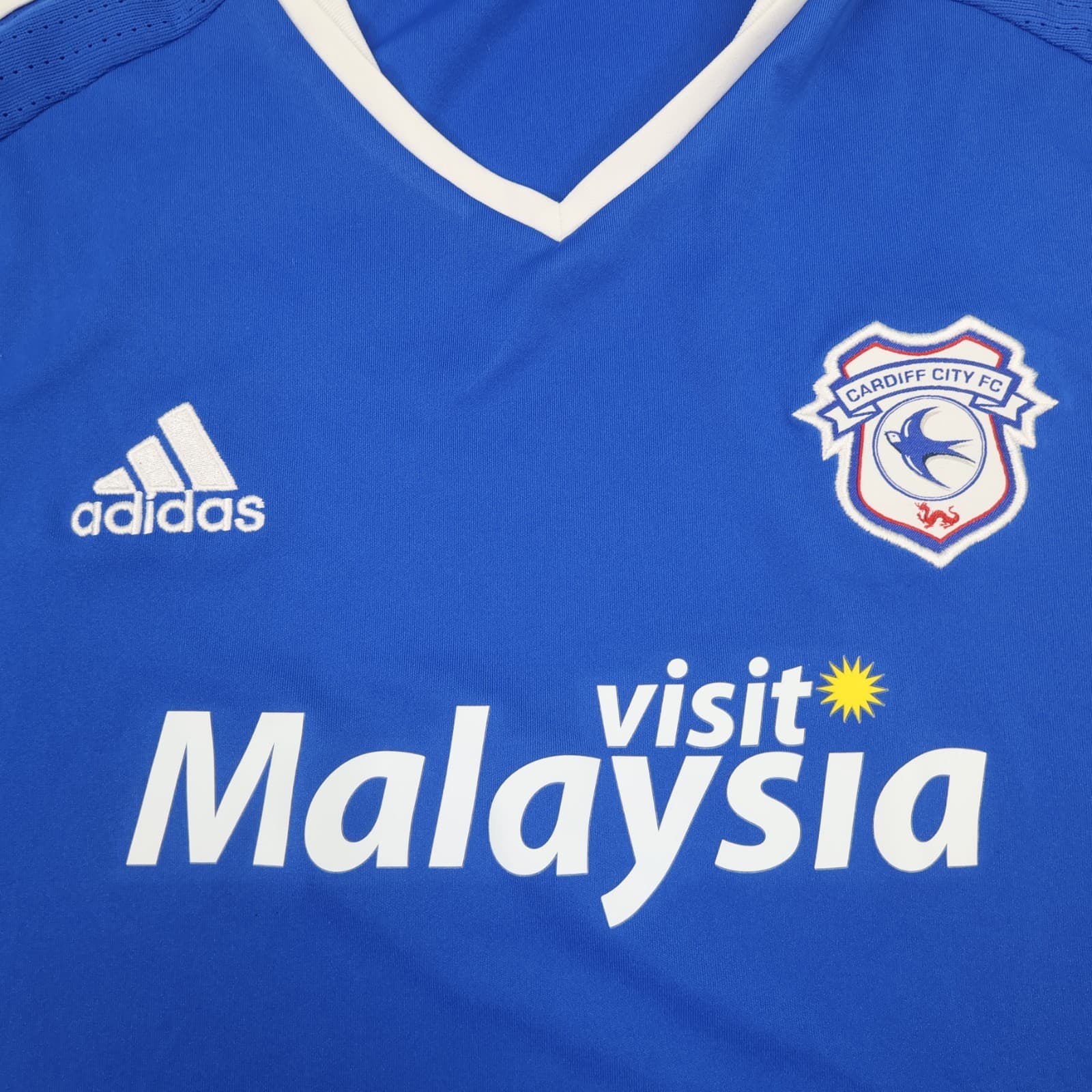 Cardiff City Shirt Extra Large Blue 2016 2017 Adidas Soccer Jersey Football photo 4