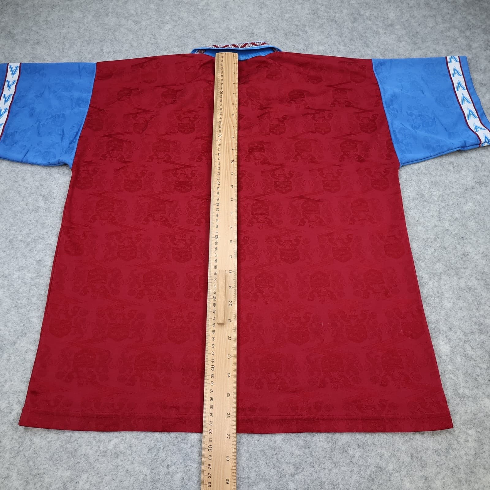 Vintage Burnley Football Shirt Mens Claret Home 1993 1995 Mitre Football photo 12
