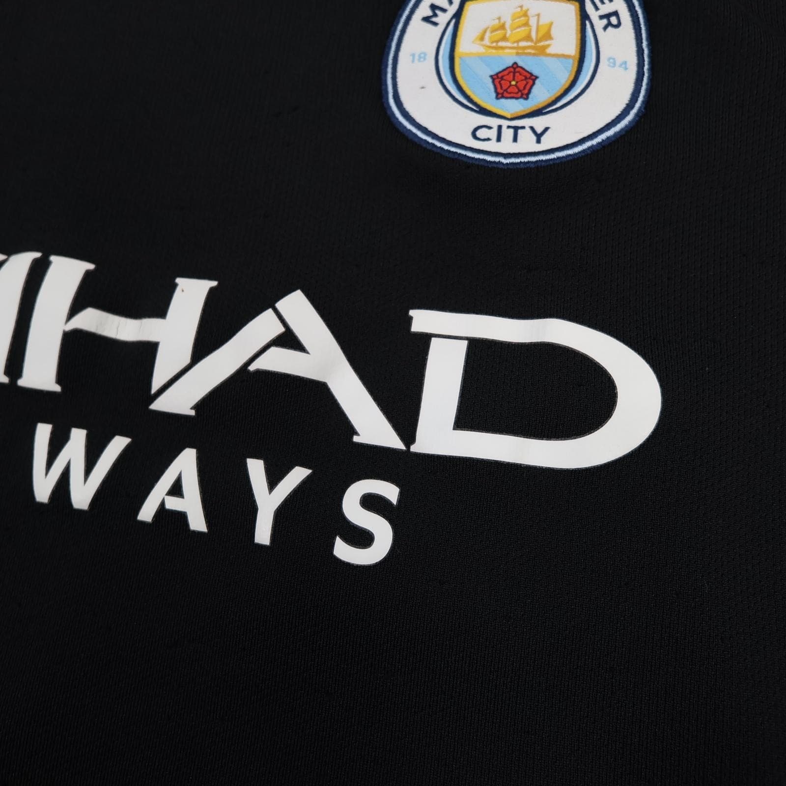 Manchester City Shirt Youth 12-13 Years Black Away Football Nike Caballero 13 photo 5