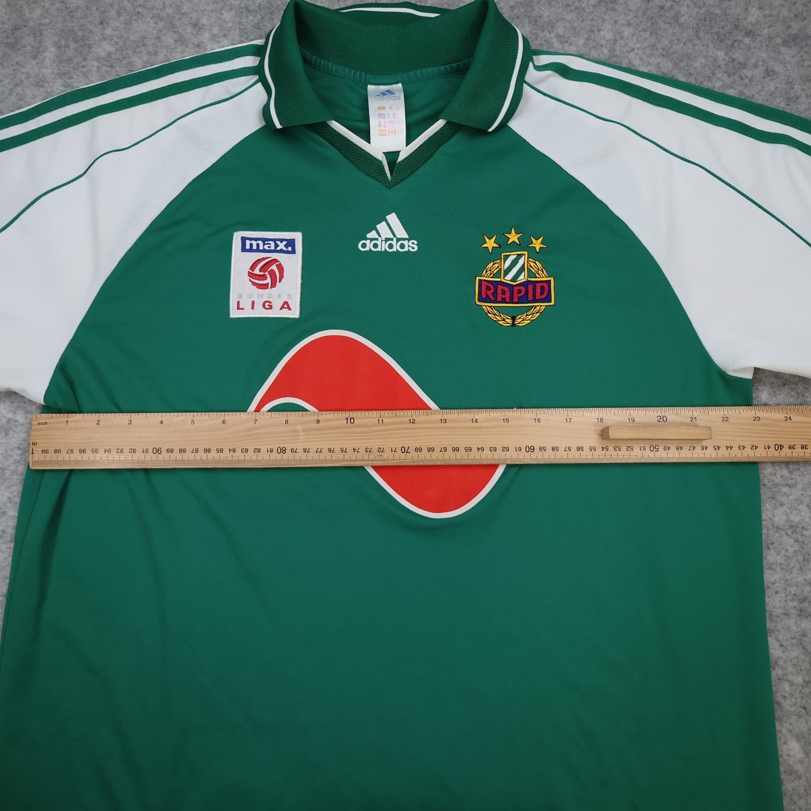 Vintage Rapid Vienna Shirt Mens Large Green Home 1999 2000 Soccer Adidas Jersey photo 10