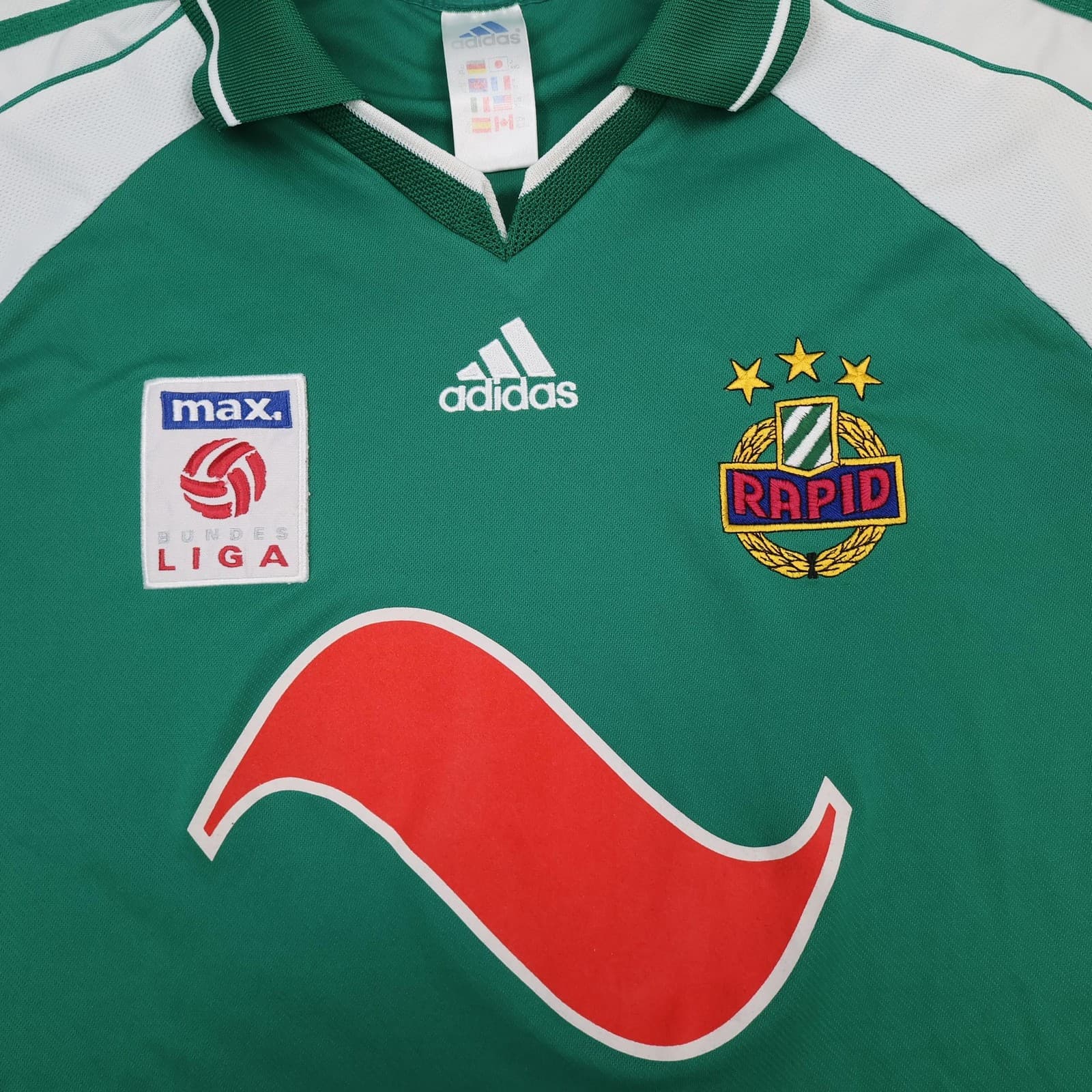 Vintage Rapid Vienna Shirt Mens Large Green Home 1999 2000 Soccer Adidas Jersey photo 3