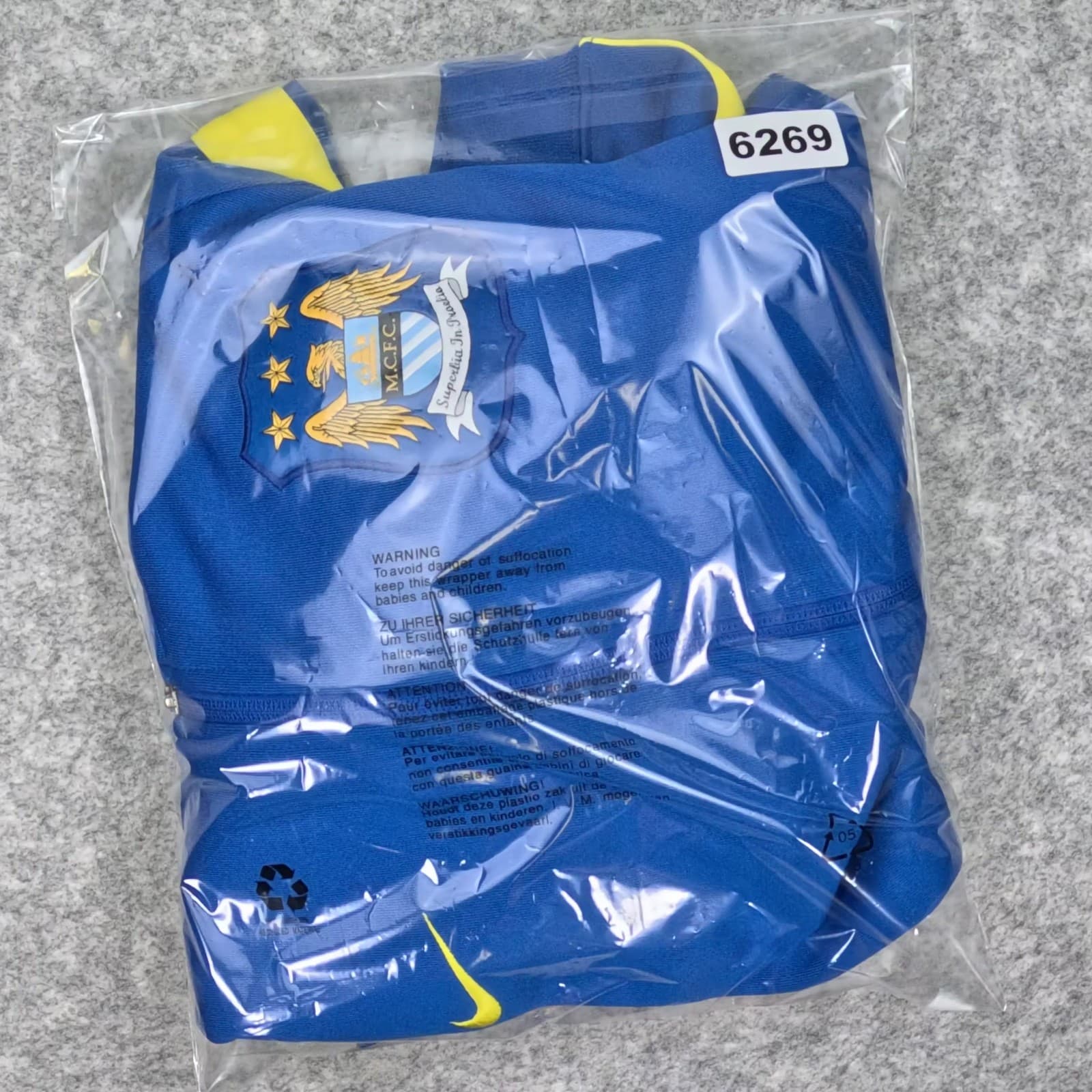 Manchester City Track Jacket Large 2014 2015 Blue Nike Long Sleeve Football Zip photo 5
