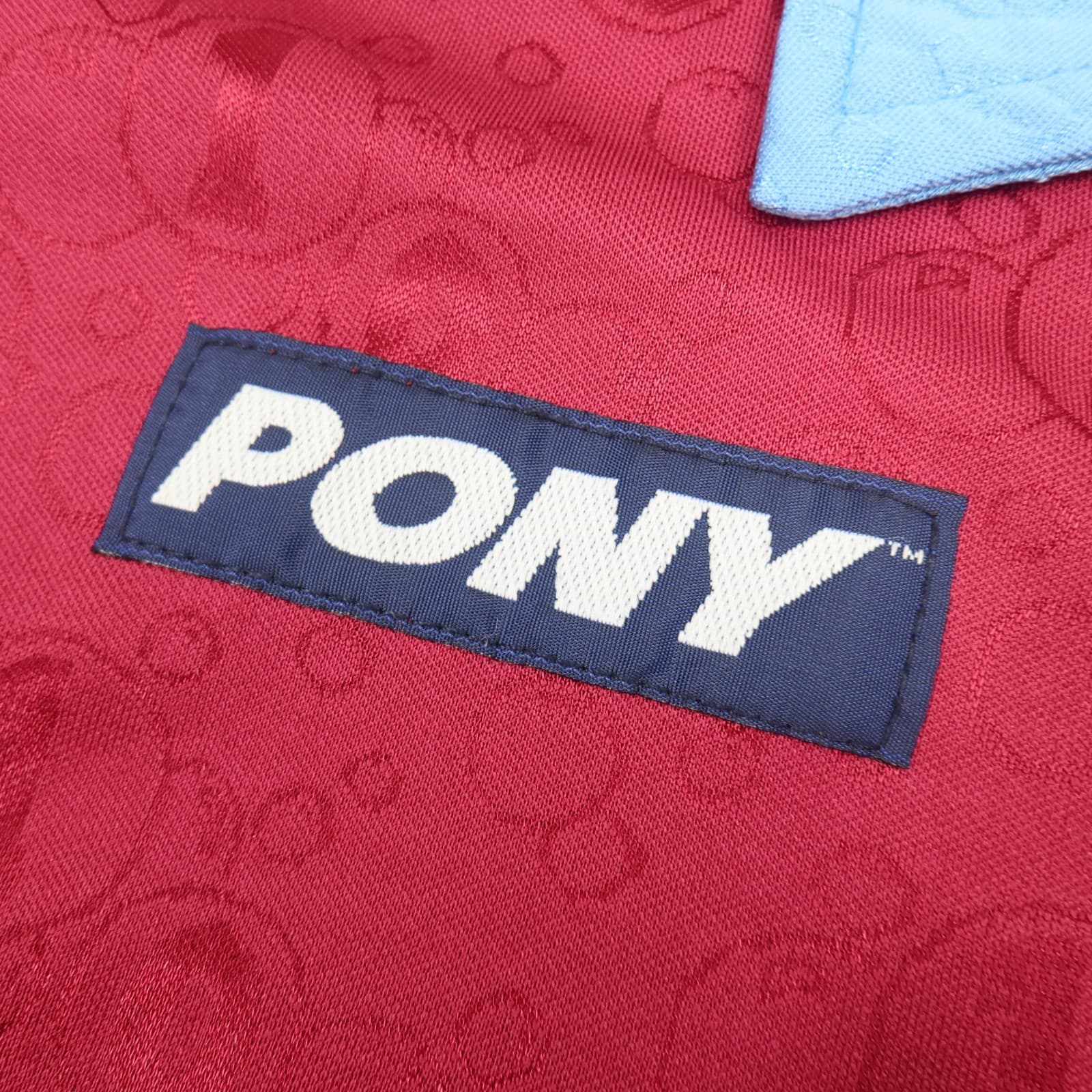 Vintage West Ham Shirt Medium Blue 1995 1997 Pony Home Shirt Soccer Jersey photo 6