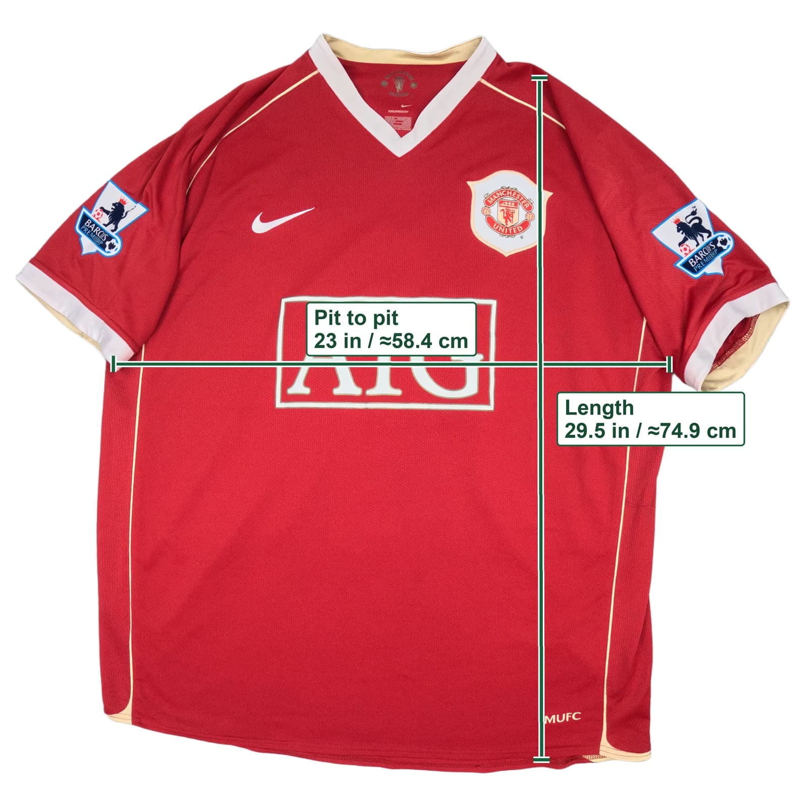 Manchester United Football Shirt Extra Large 2006 2007 Nike Cristiano Ronaldo 7 photo 5