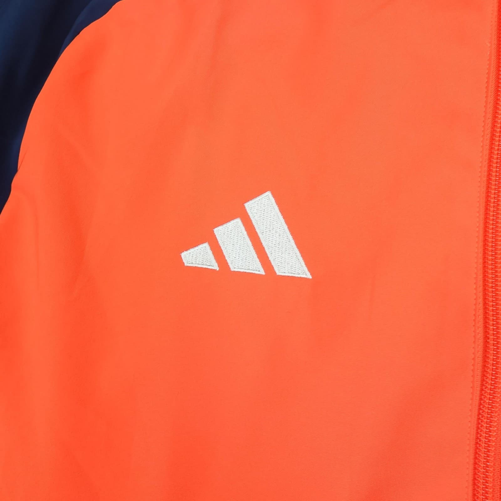 Manchester United Jacket Mens Large Orange Navy Football Adidas Tezos Training photo 4