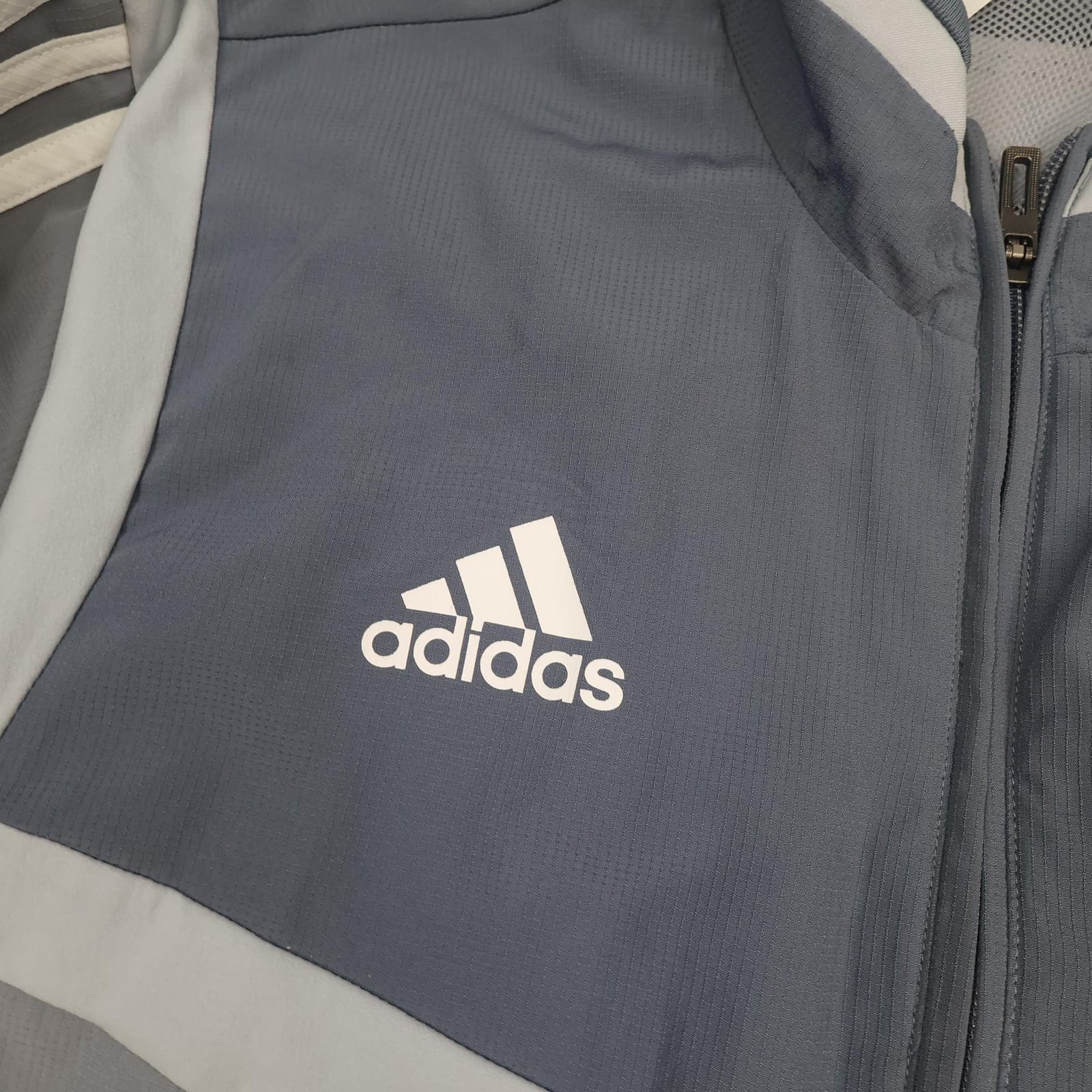Cardiff City Jacket Mens Large Grey EFL Football Adidas Track Top 2019 2020 photo 4