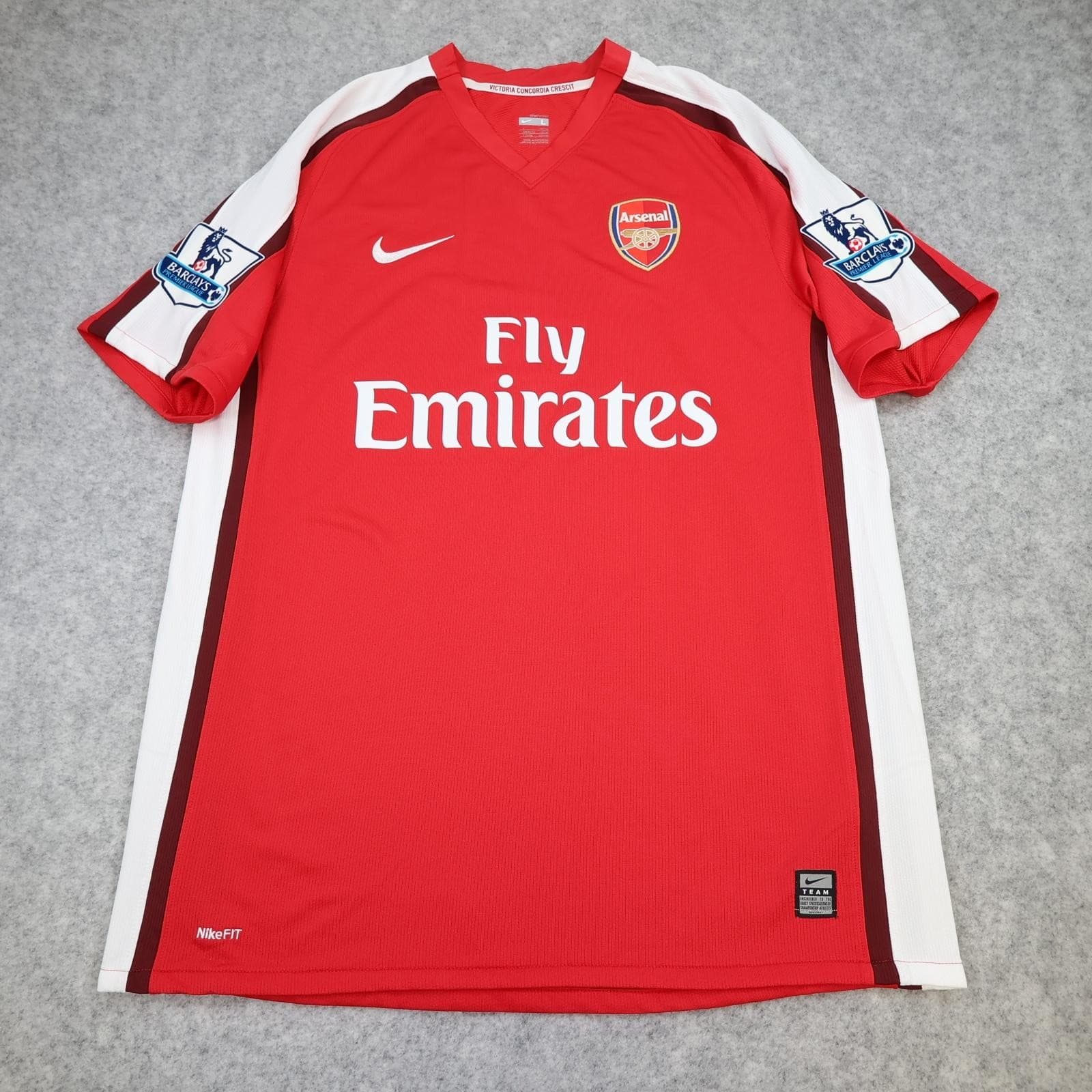 Arsenal Shirt Mens Large Red Home 2008 2010 Nike Wilshere 19 Soccer Jersey photo 2