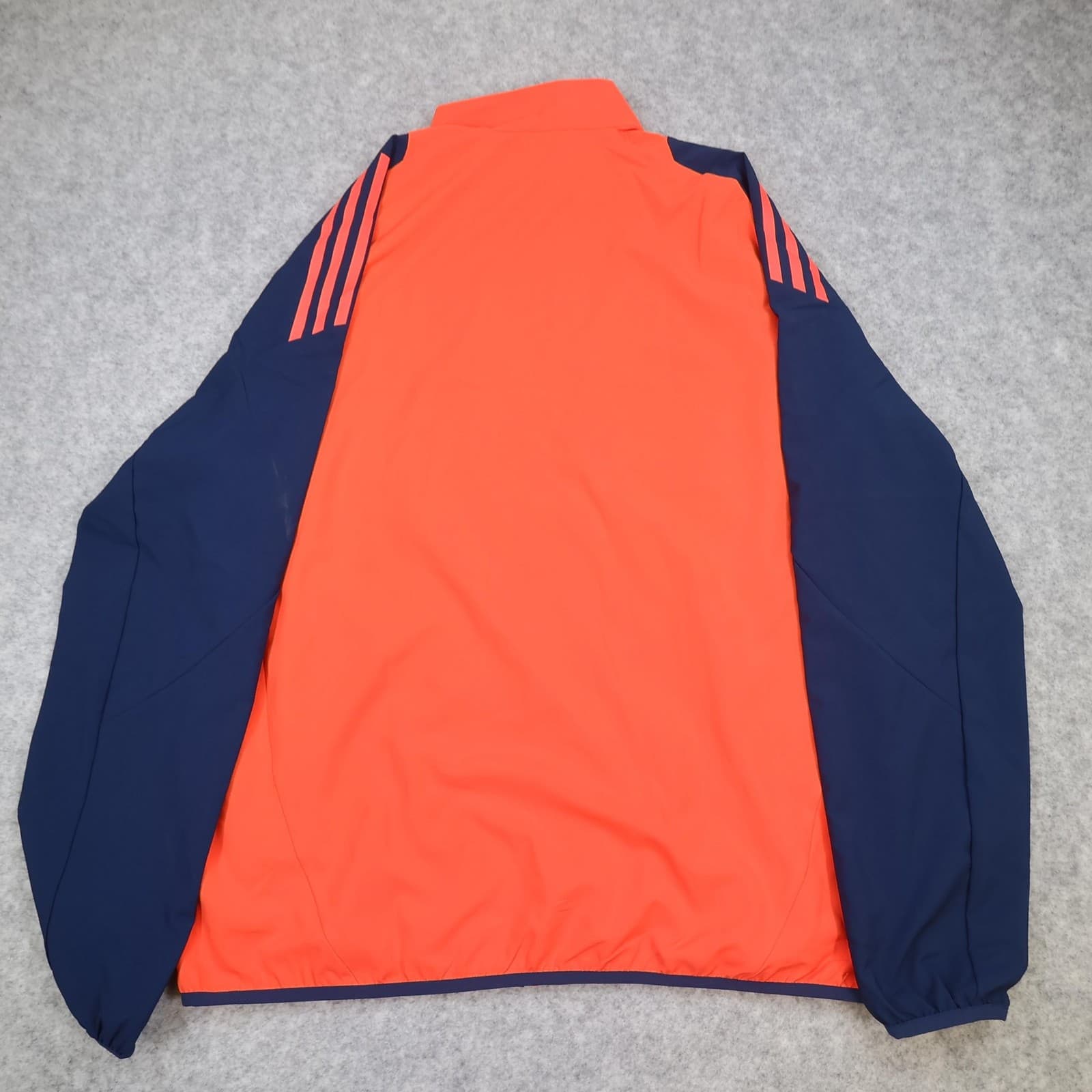 Manchester United Jacket Mens Large Orange Navy Football Adidas Tezos Training photo 2