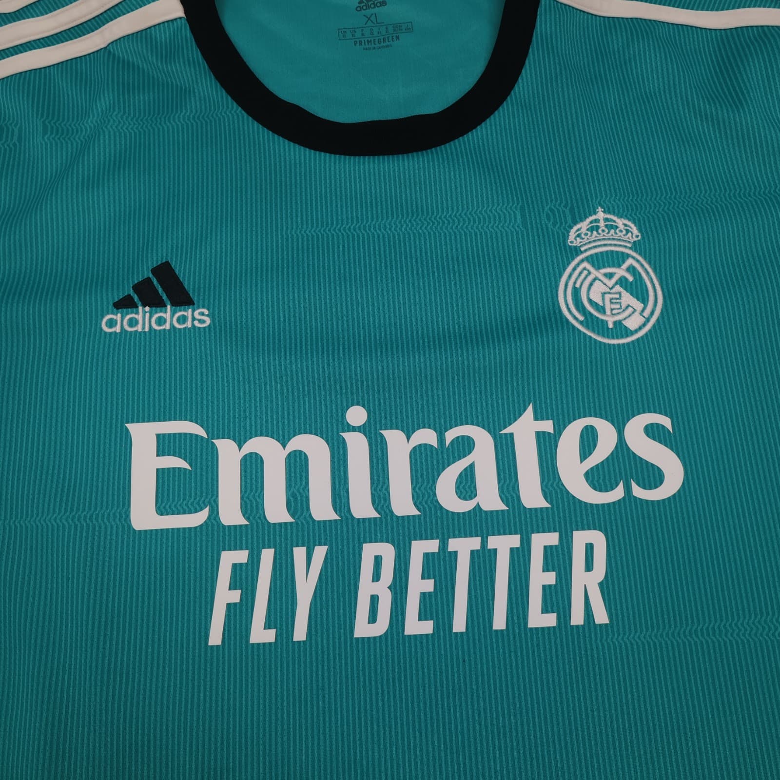 Real Madrid Shirt Extra Large Green Third Kit 2021 2022 Adidas Karim Benzema photo 8