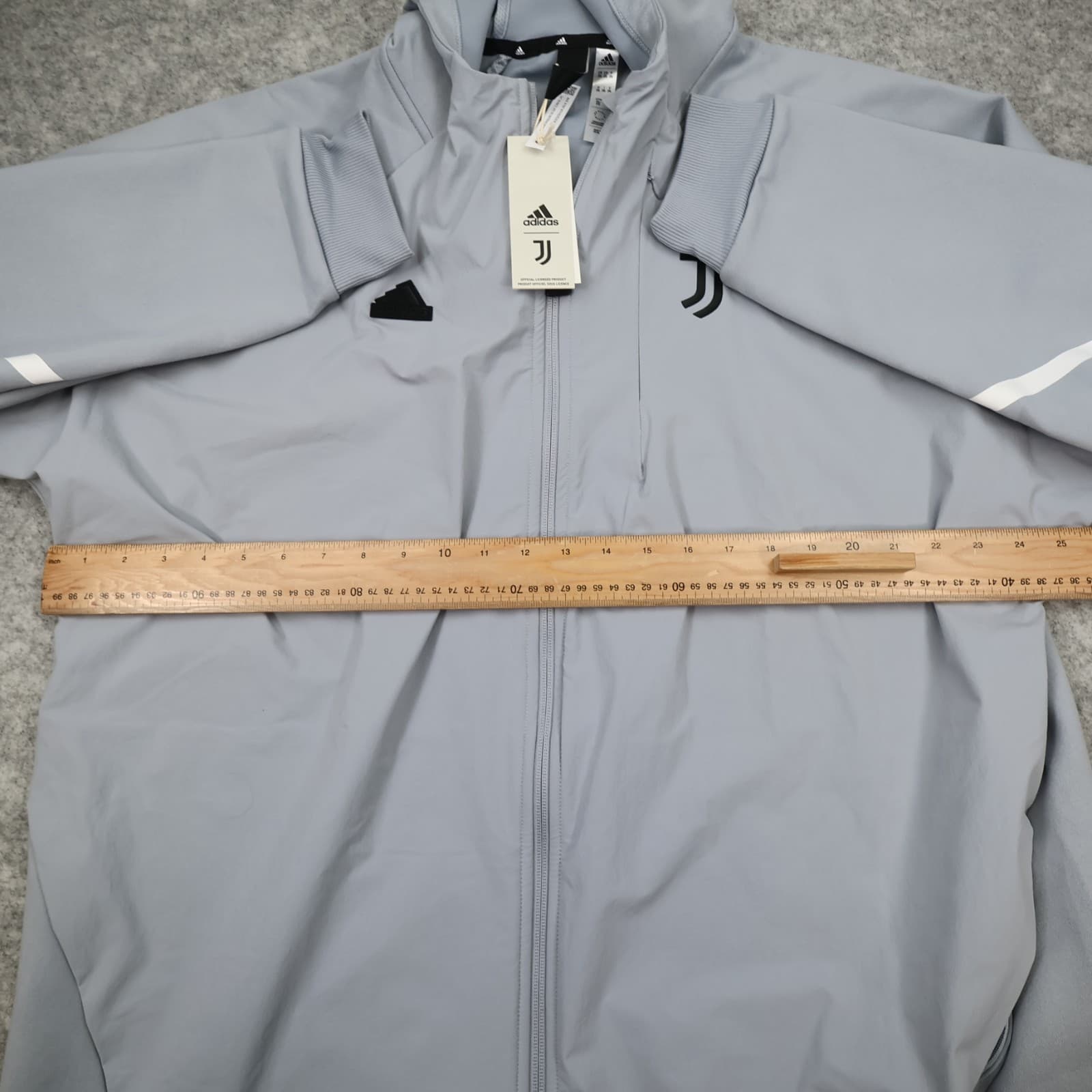 Juventus Football Jacket 2XL Silver Track Jacket 2023 2024 Adidas Jacket Top photo 12
