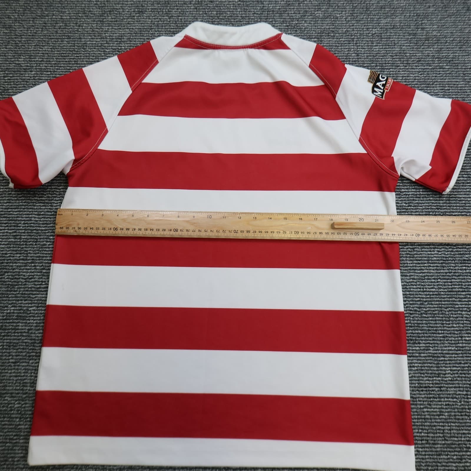 Wigan Warriors Rugby Shirt Large Red Striped Jersey 2012 2013 ISC 44" photo 10