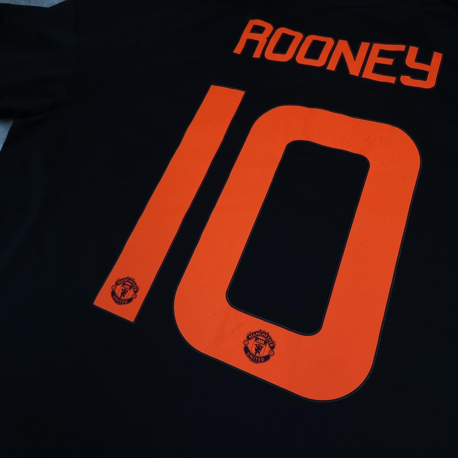 Manchester United Shirt Mens Large Black 3rd Kit 2015 2016 Adidas Rooney 10 photo 9