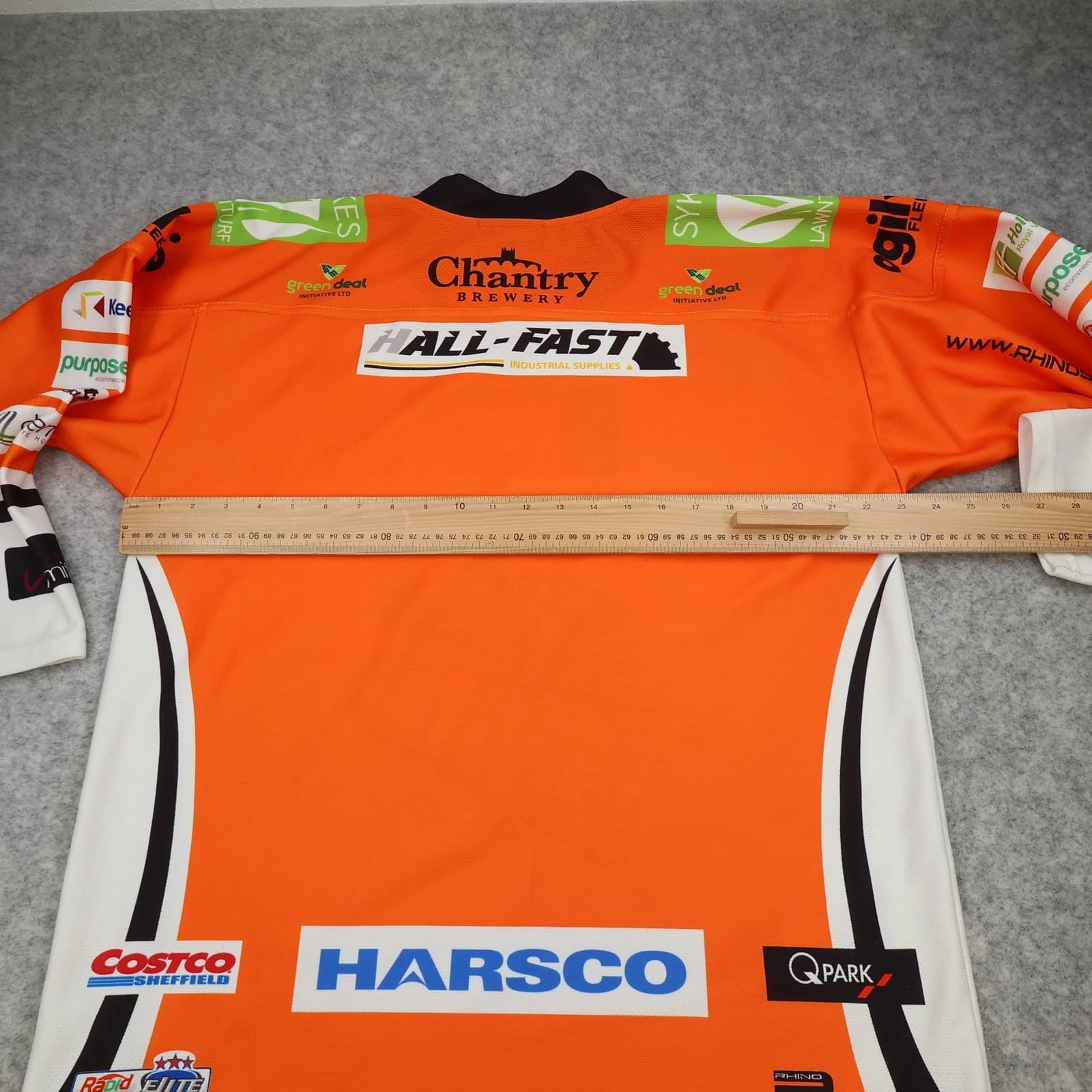 Sheffield Steelers Shirt Mens Large Orange EIHL Ice Hockey Rhino Jersey Top UK photo 7