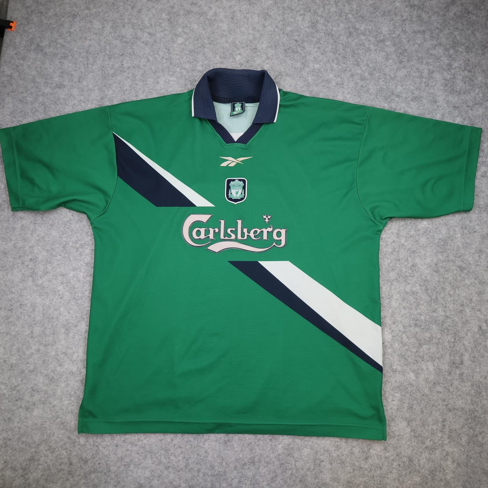 Vintage Liverpool Away Shirt Mens Large Green 1999 2000 Reebok Owen 10 Jersey photo 2