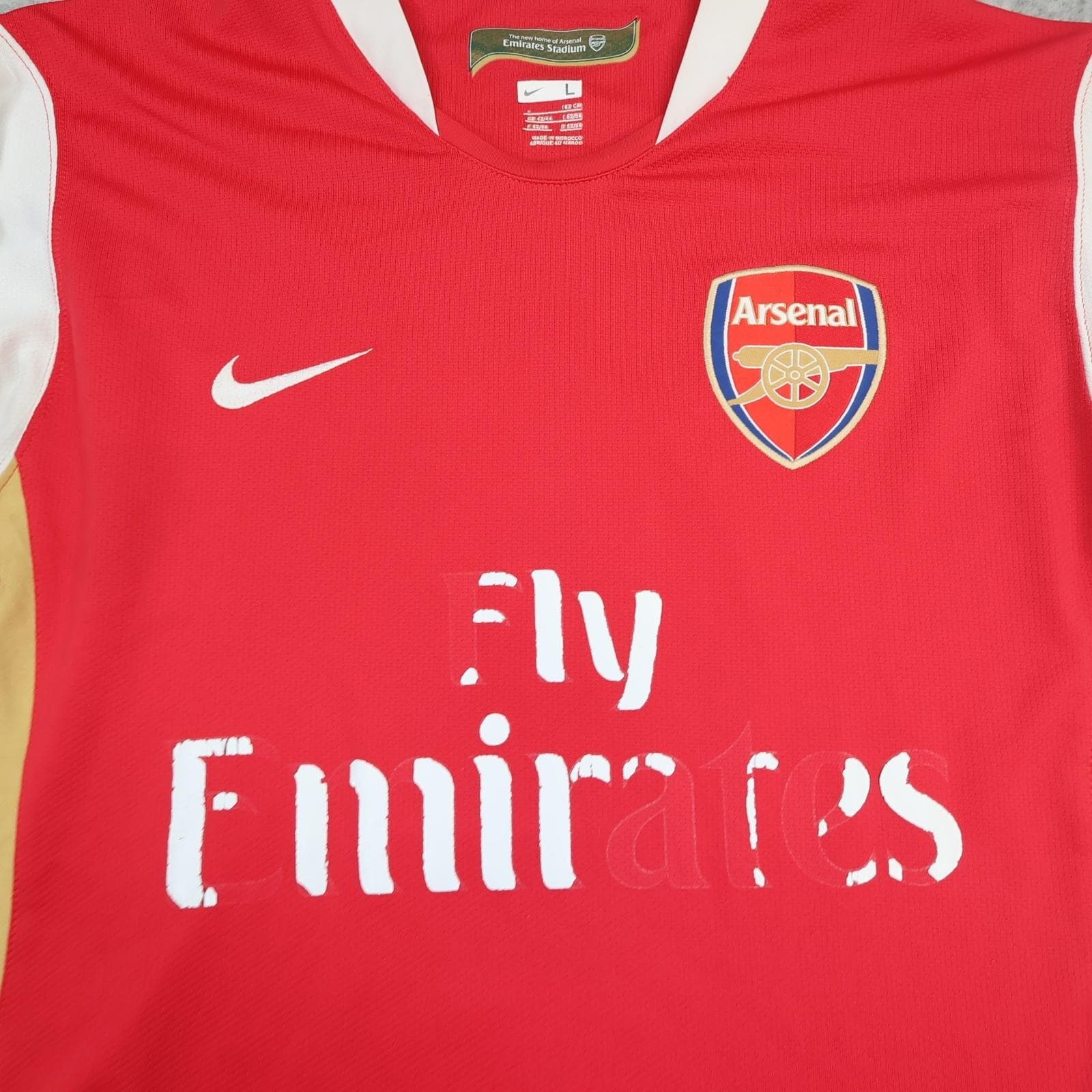 Arsenal Shirt Mens Large Red Home Long Sleeve 2006 2008 Football Nike Sagna 3 photo 4