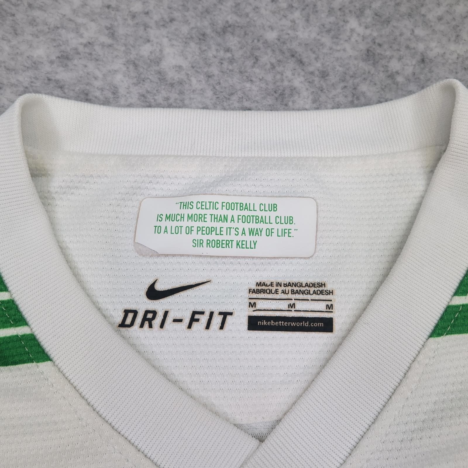 Celtic Shirt Mens Medium Green White Home 2013 2015 Football Nike Magners photo 6