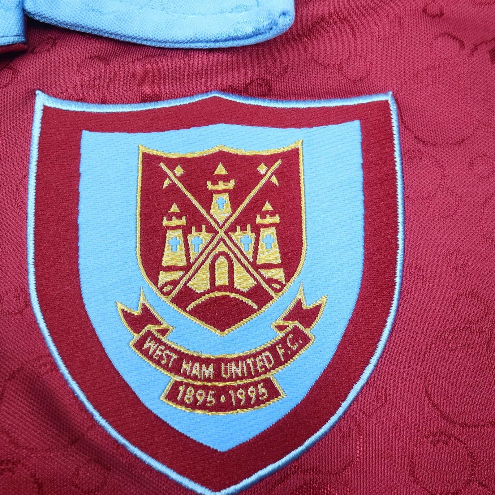 Vintage West Ham Shirt Medium Blue 1995 1997 Pony Home Shirt Soccer Jersey photo 4