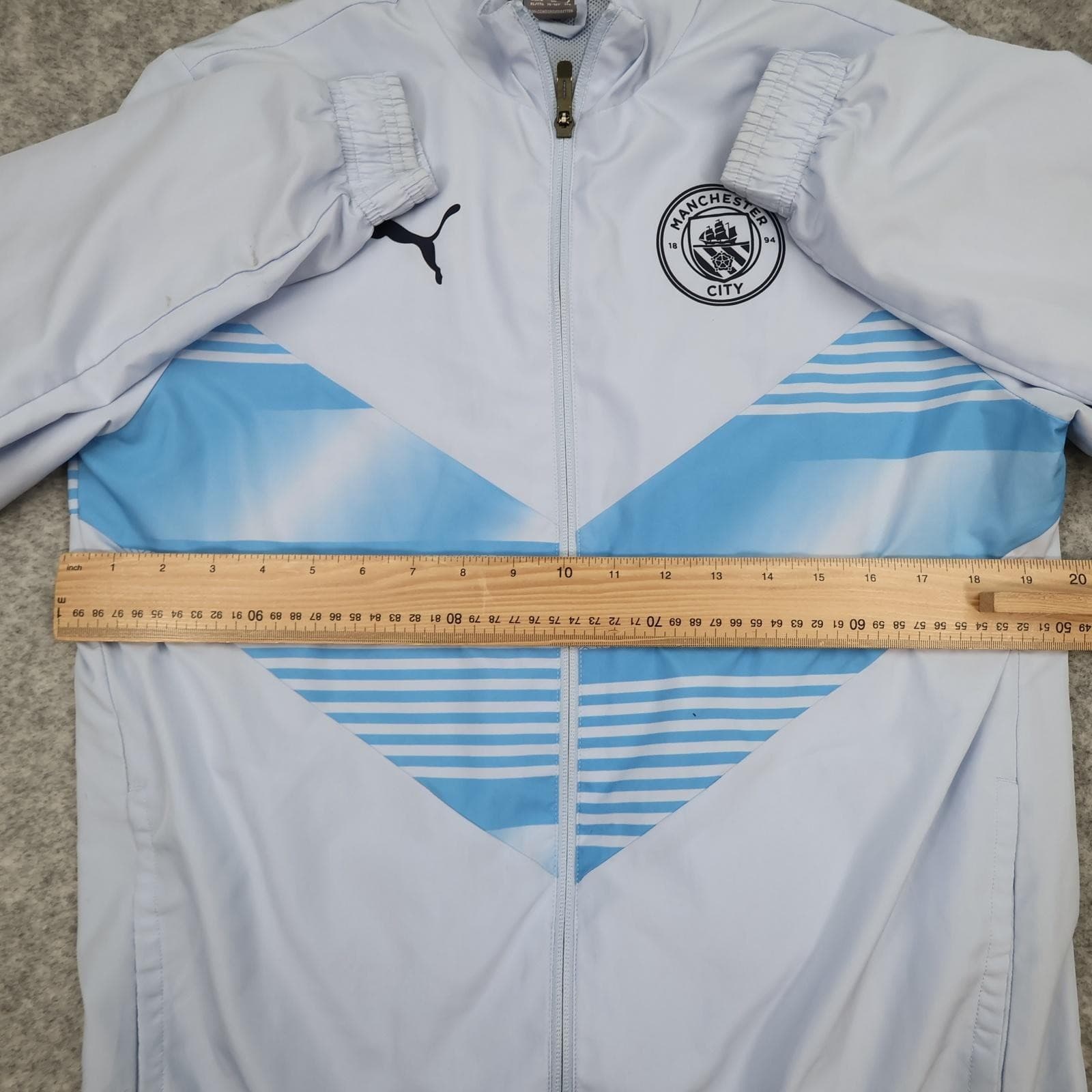 Manchester City Jacket Youth XL White EPL Football Puma Track Top 15-16 Years photo 9