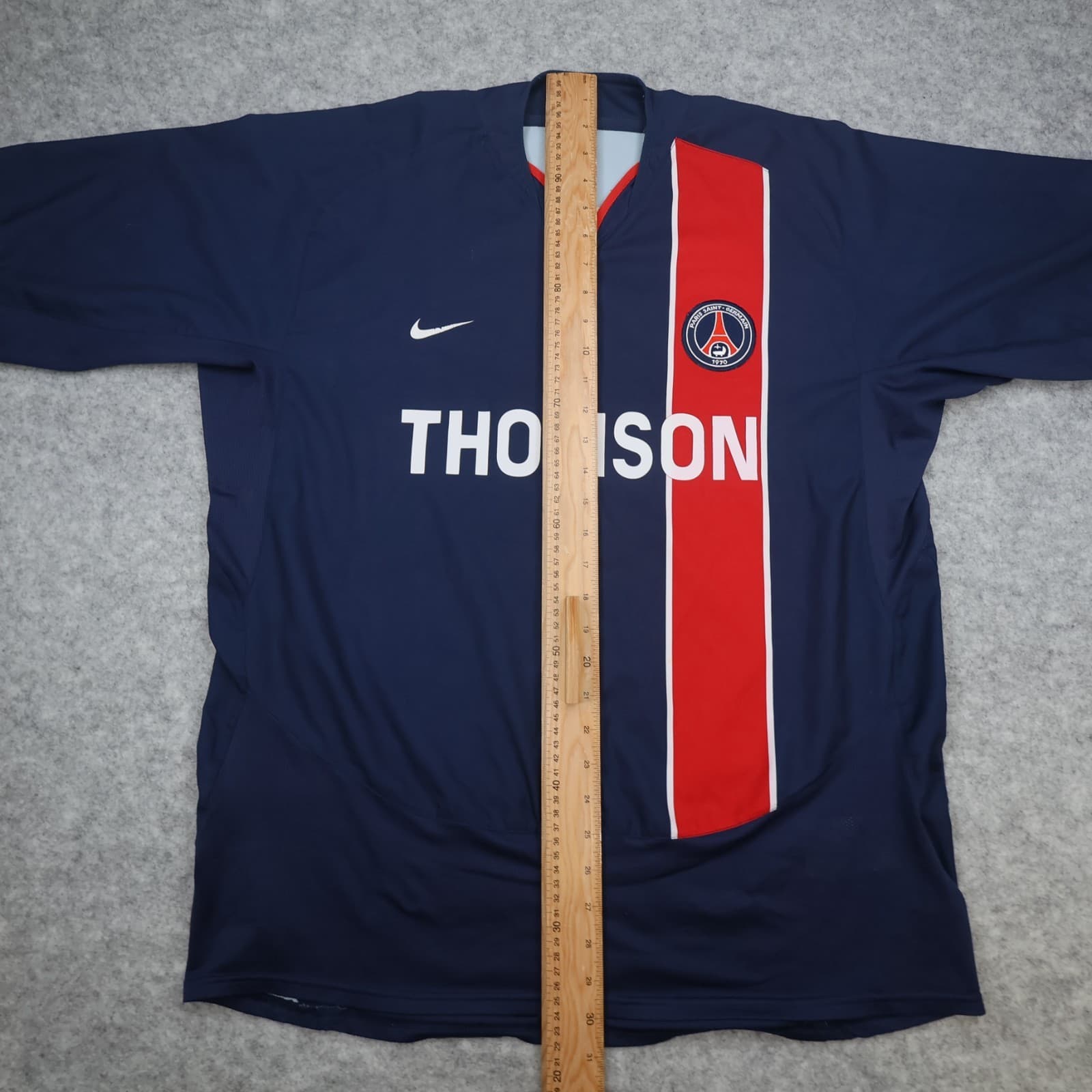 Vintage PSG Football Shirt Extra Large Blue Home Kit 2003 2004 Soccer Jersey XL photo 11
