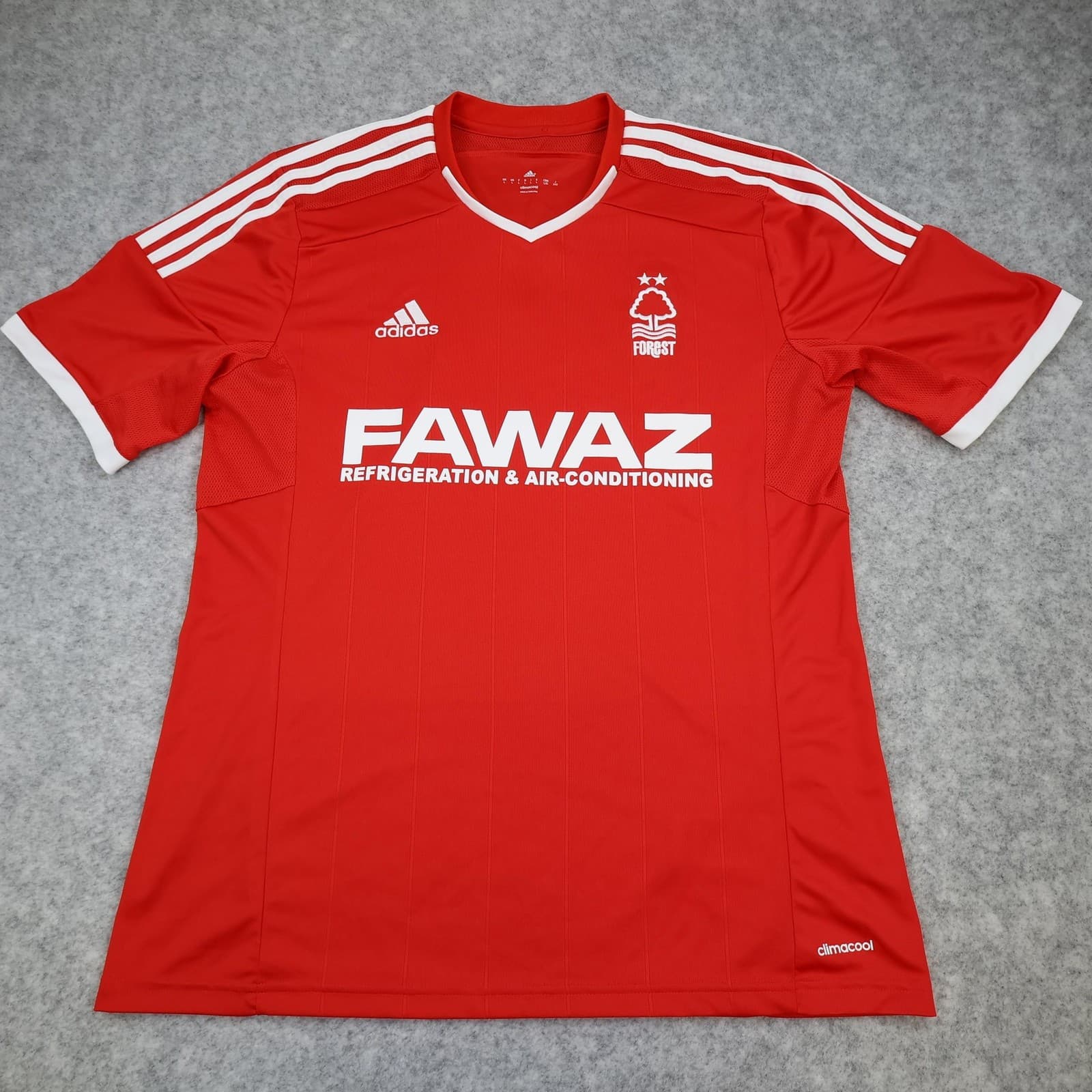 Nottingham Forest Shirt Mens Large Red Home 2014 2015 Adidas Stuart Pearce 3 photo 2