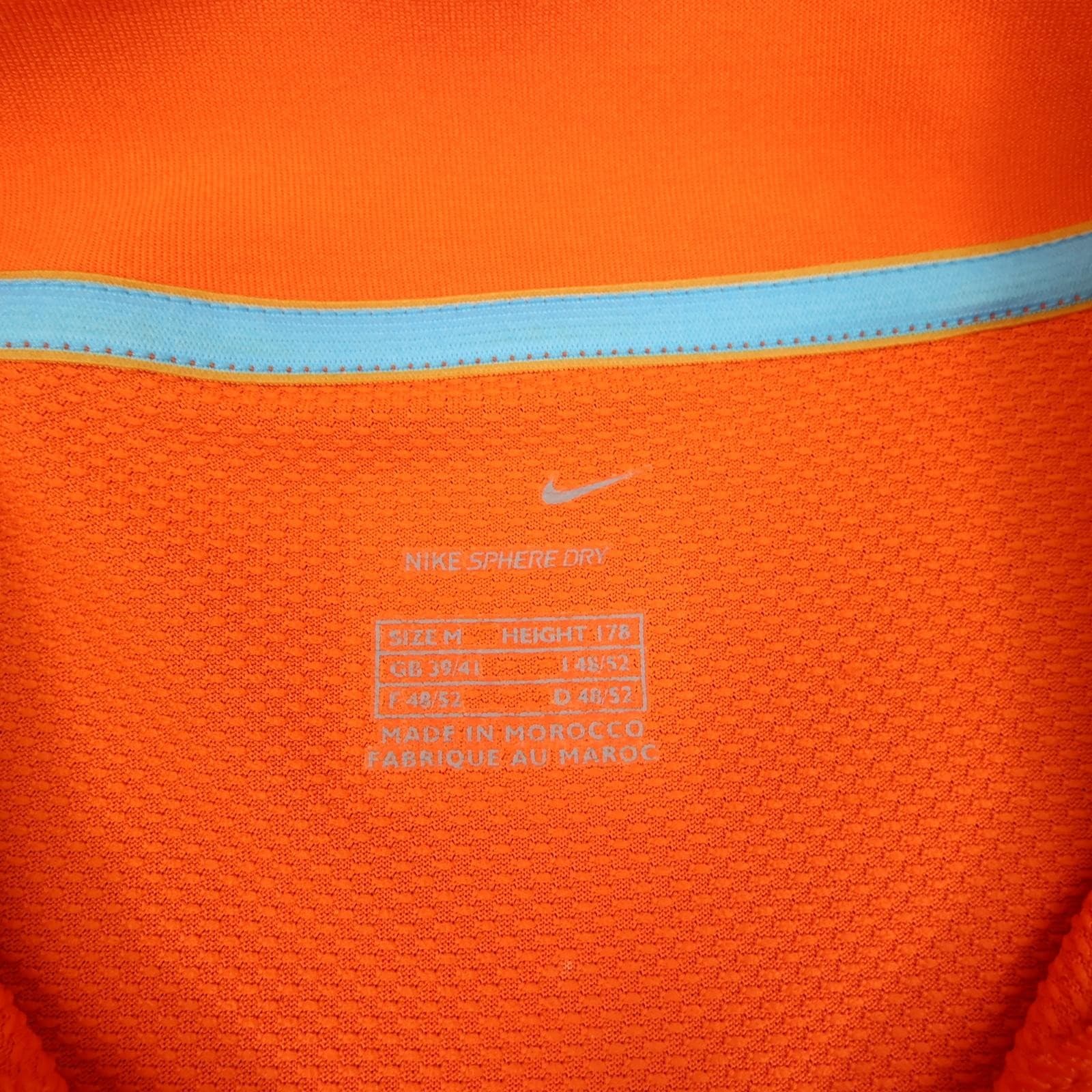 Netherlands Home Shirt Mens Medium Orange 2006 2008 Nike Sphere Dry Jersey photo 5
