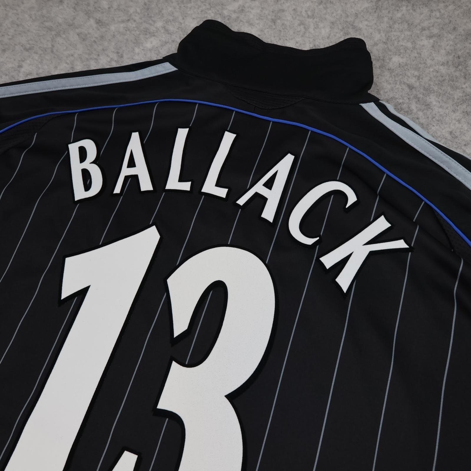 Chelsea Away Shirt Mens Large Away Black 2006 2008 Adidas Ballack Soccer Jersey photo 8