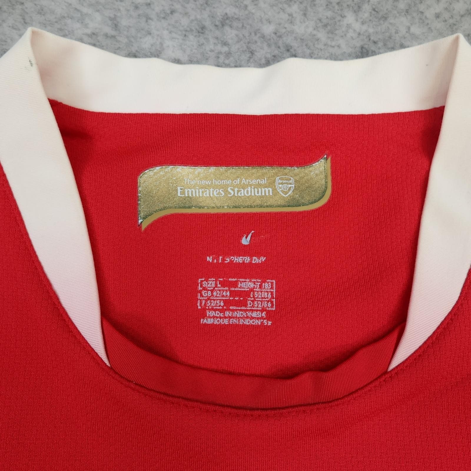 Arsenal Shirt Mens Large Red Home 2006 2008 EPL Football Nike Soccer Jersey photo 9