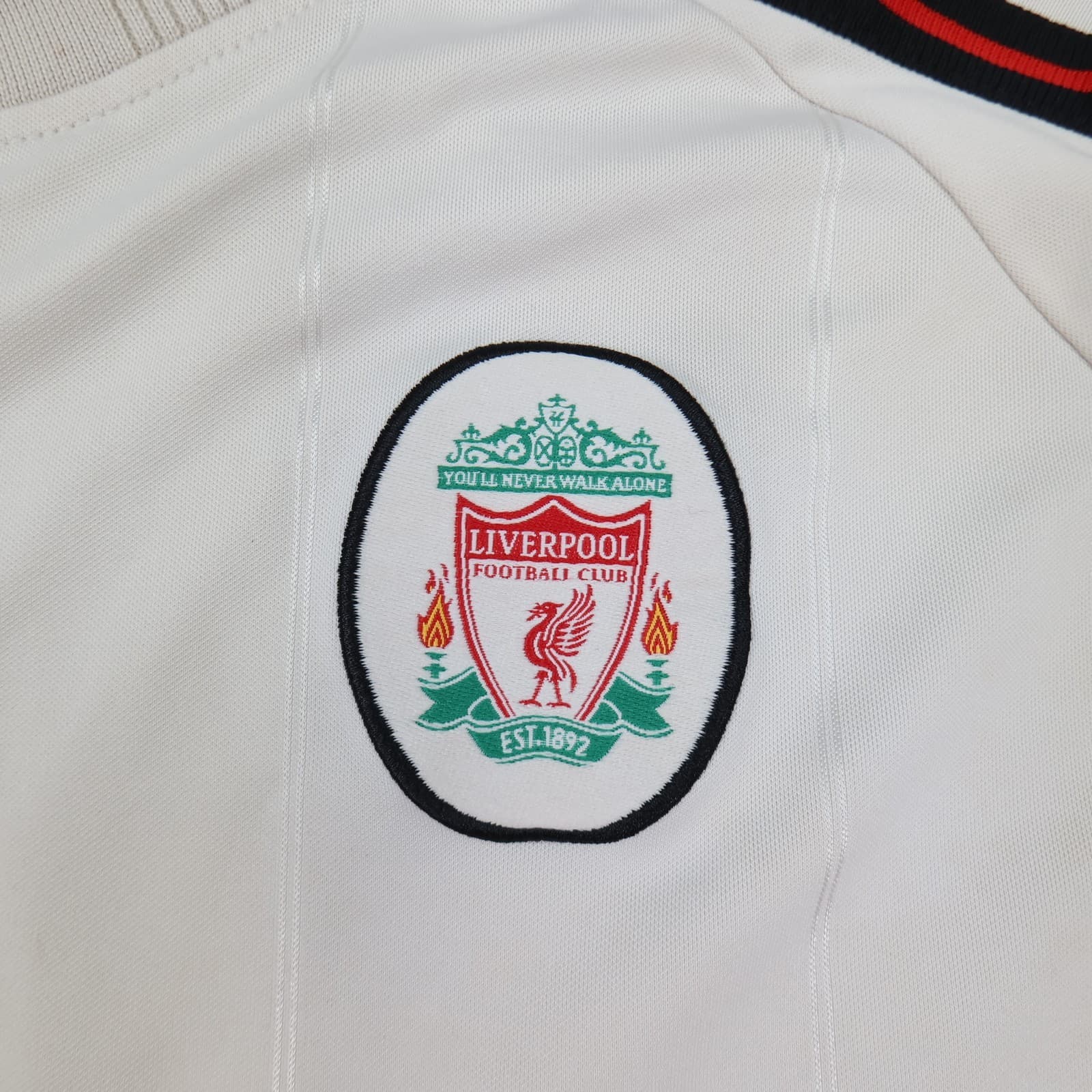 Vintage Liverpool Shirt Large White Away Kit 2003 2004 Reebok 40 42 Jersey photo 4